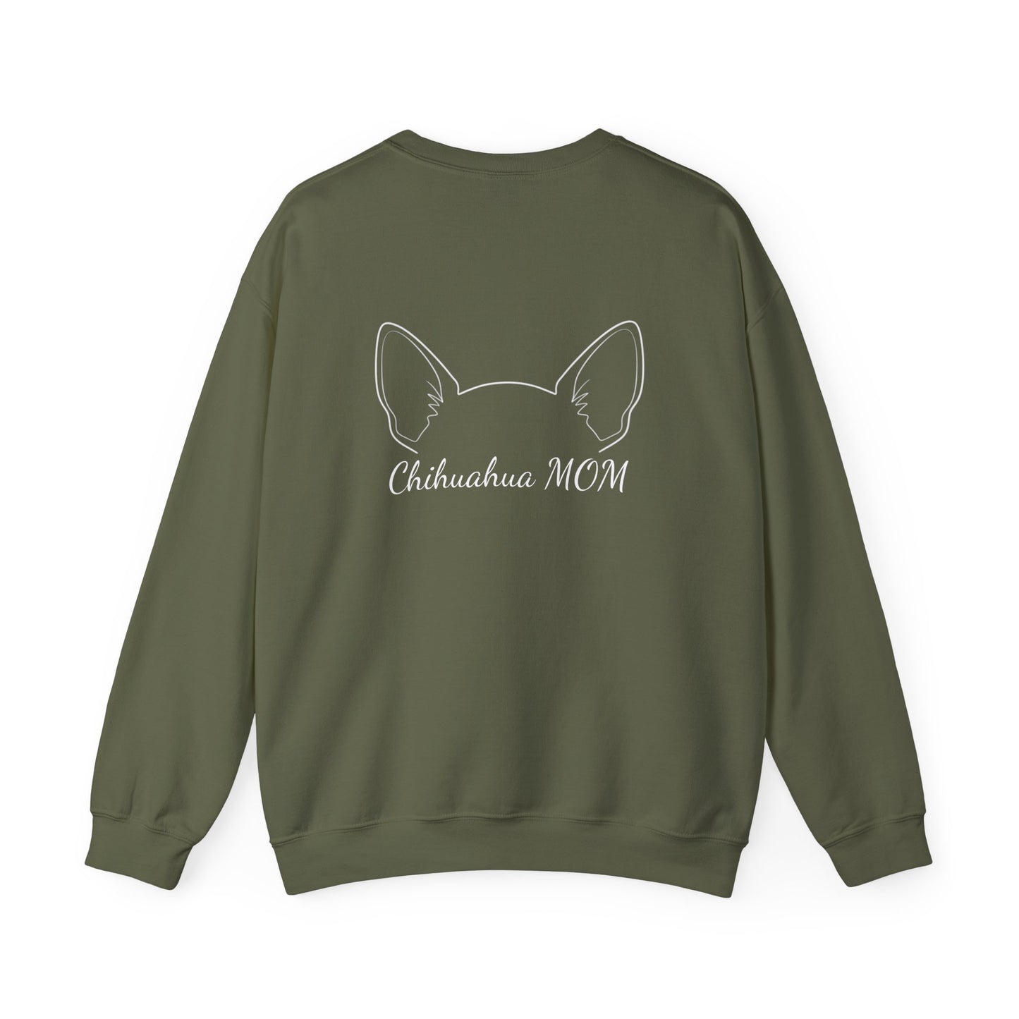 "Chihuahua MOM" Premium Sweatshirt – Minimal Outline Gift for Dog Lovers