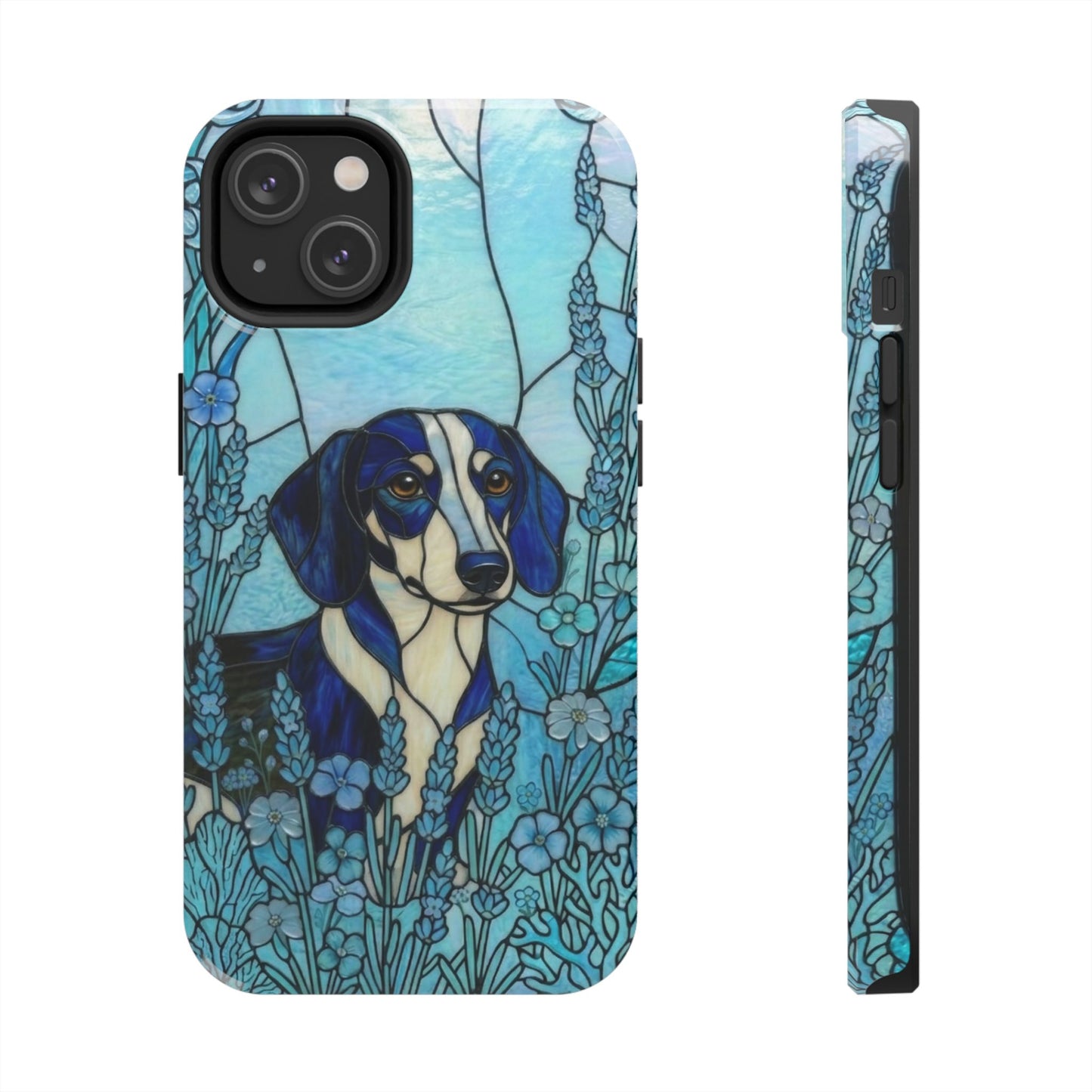 Dachshund Stained Glass Style Tough Case — Ocean Theme
