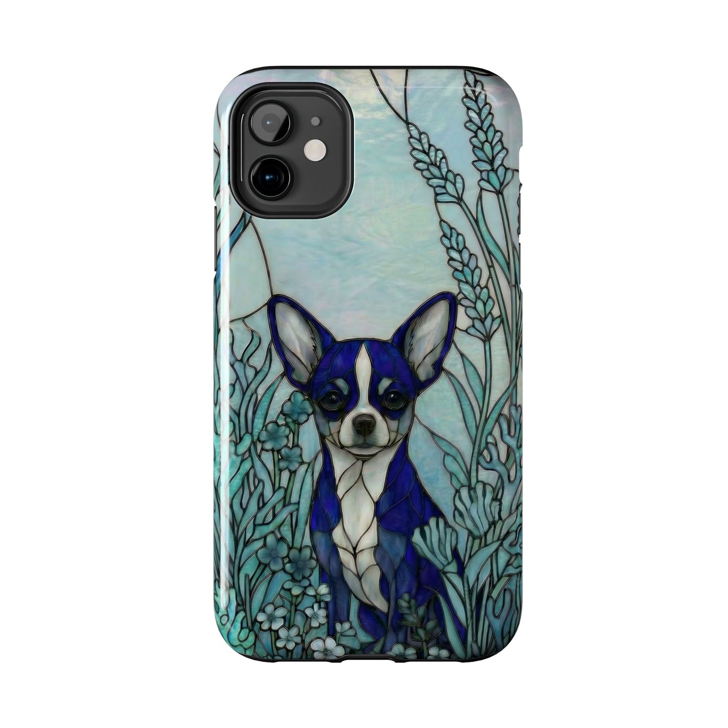 Chihuahua Stained Glass Style Tough Case — Alert & True Theme