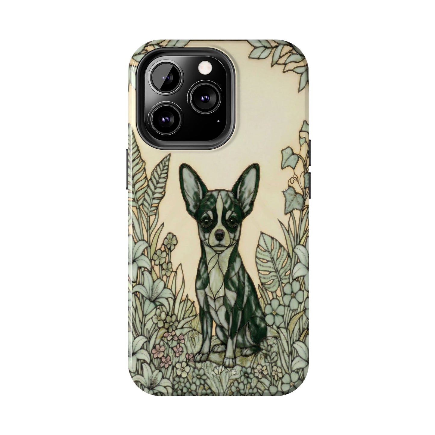 Chihuahua Stained Glass Style Tough Case — Wise & Wild Theme