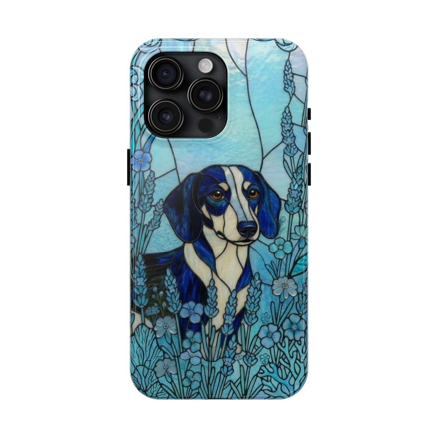 Dachshund Stained Glass Style Tough Case — Ocean Theme