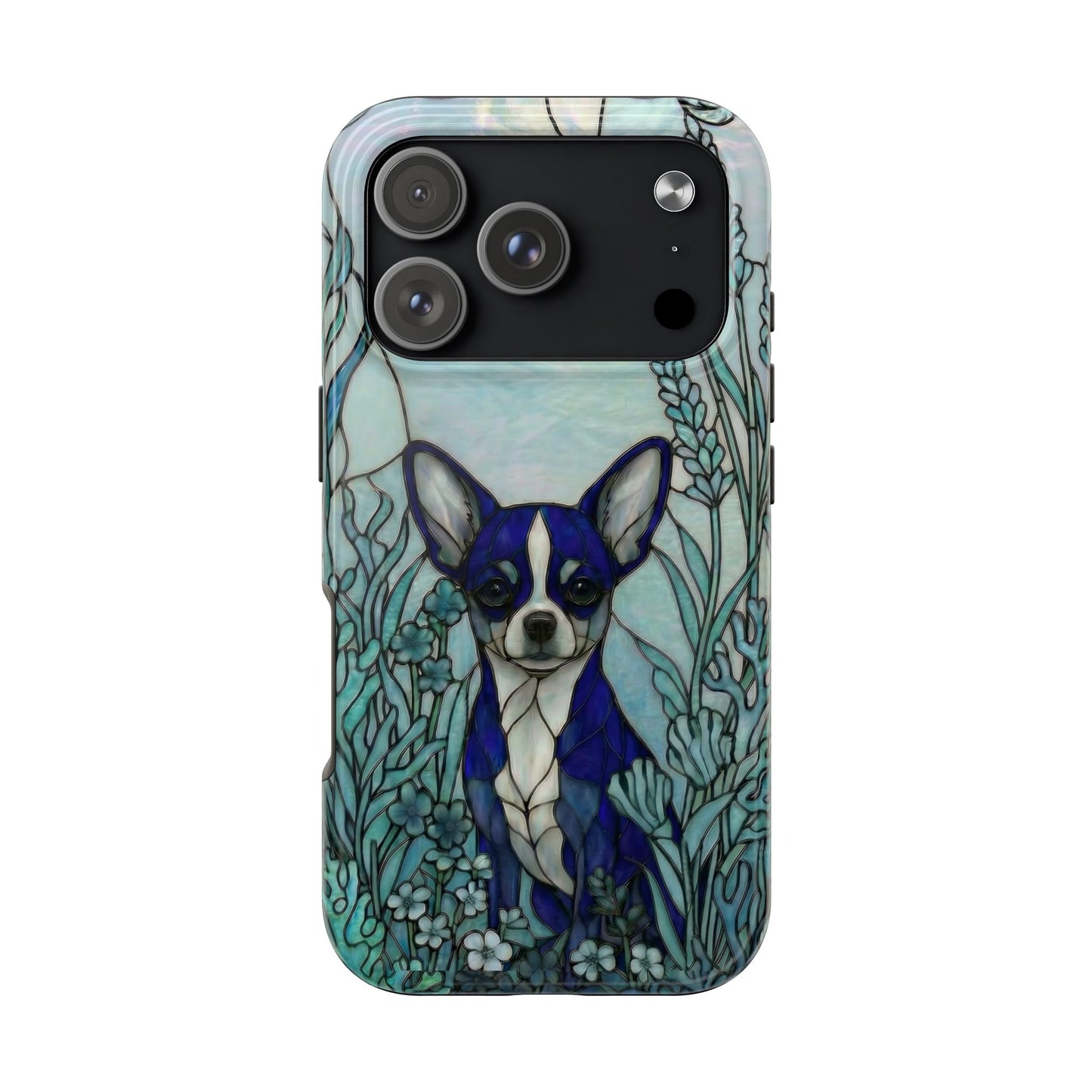 Chihuahua Stained Glass Style Tough Case — Alert & True Theme