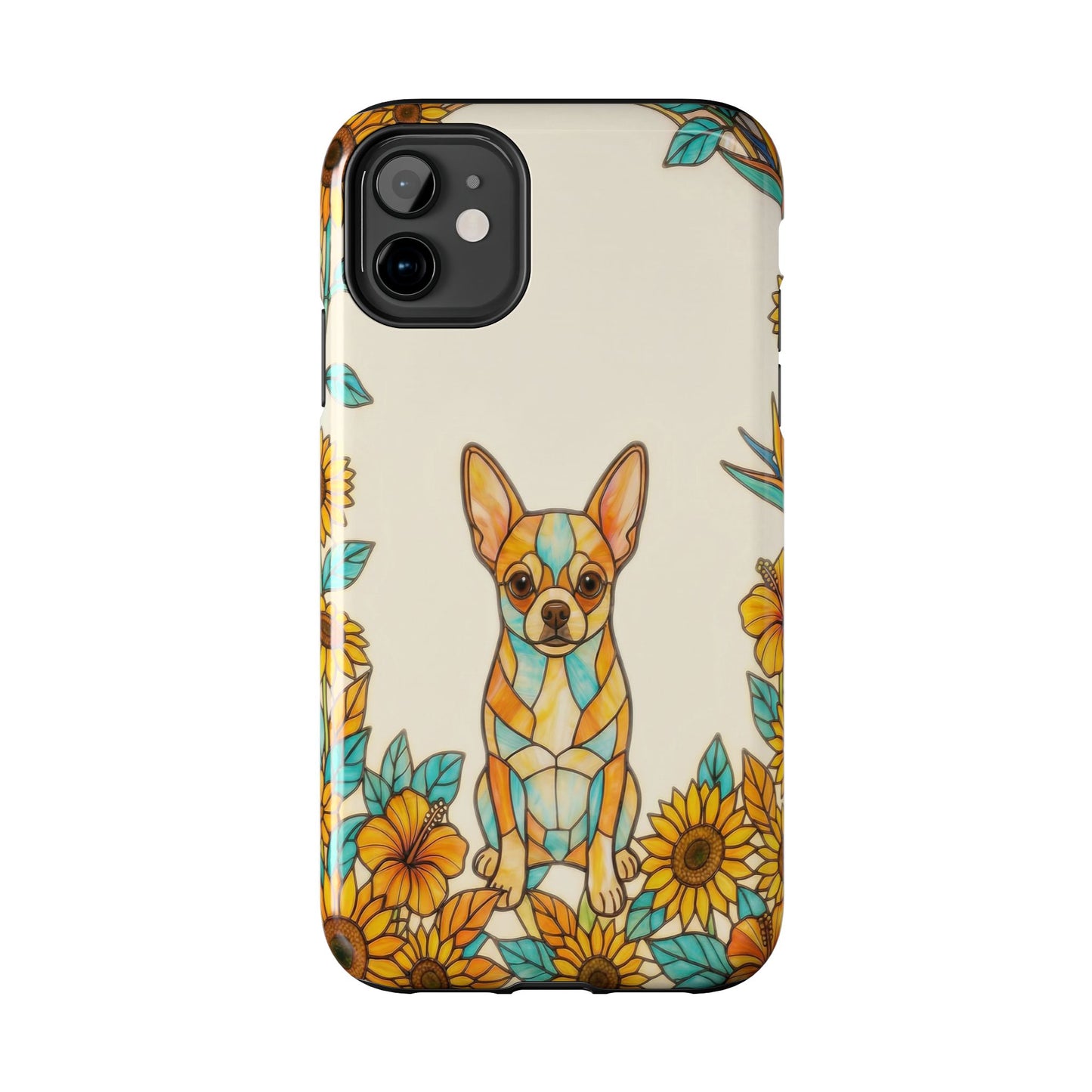 Chihuahua Stained Glass Style Tough Case — Sun & Joy Theme