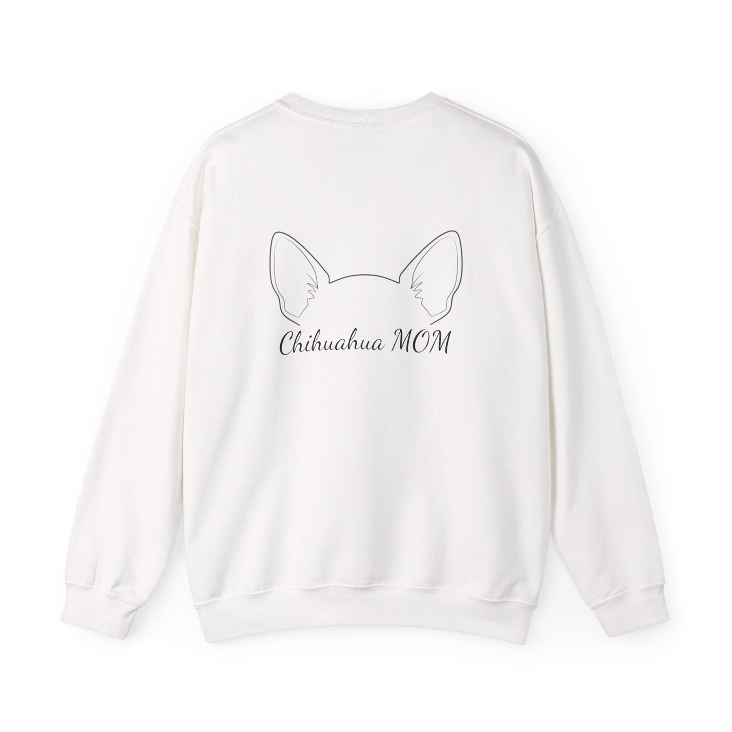 "Chihuahua MOM" Premium Sweatshirt – Minimal Outline Gift for Dog Lovers