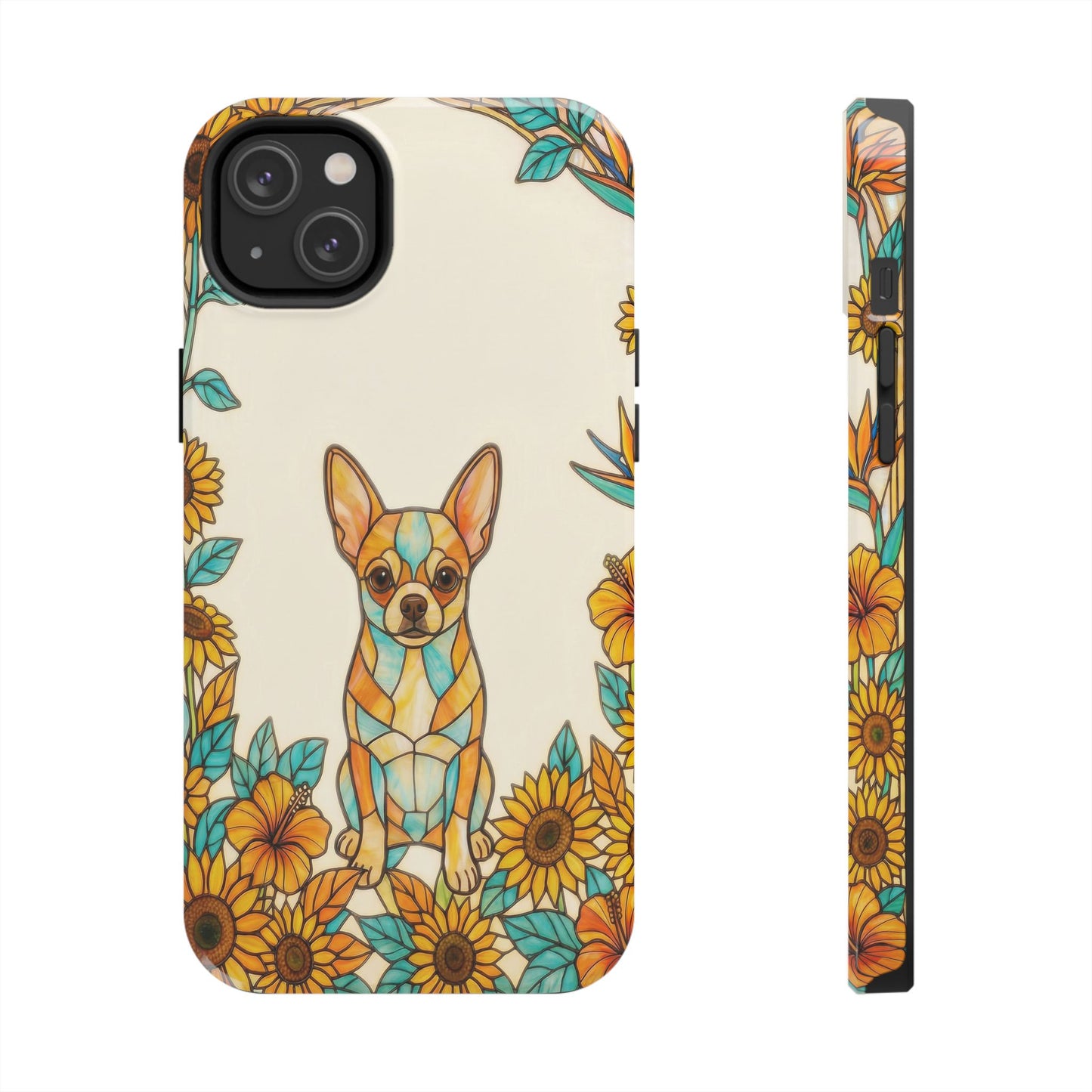 Chihuahua Stained Glass Style Tough Case — Sun & Joy Theme