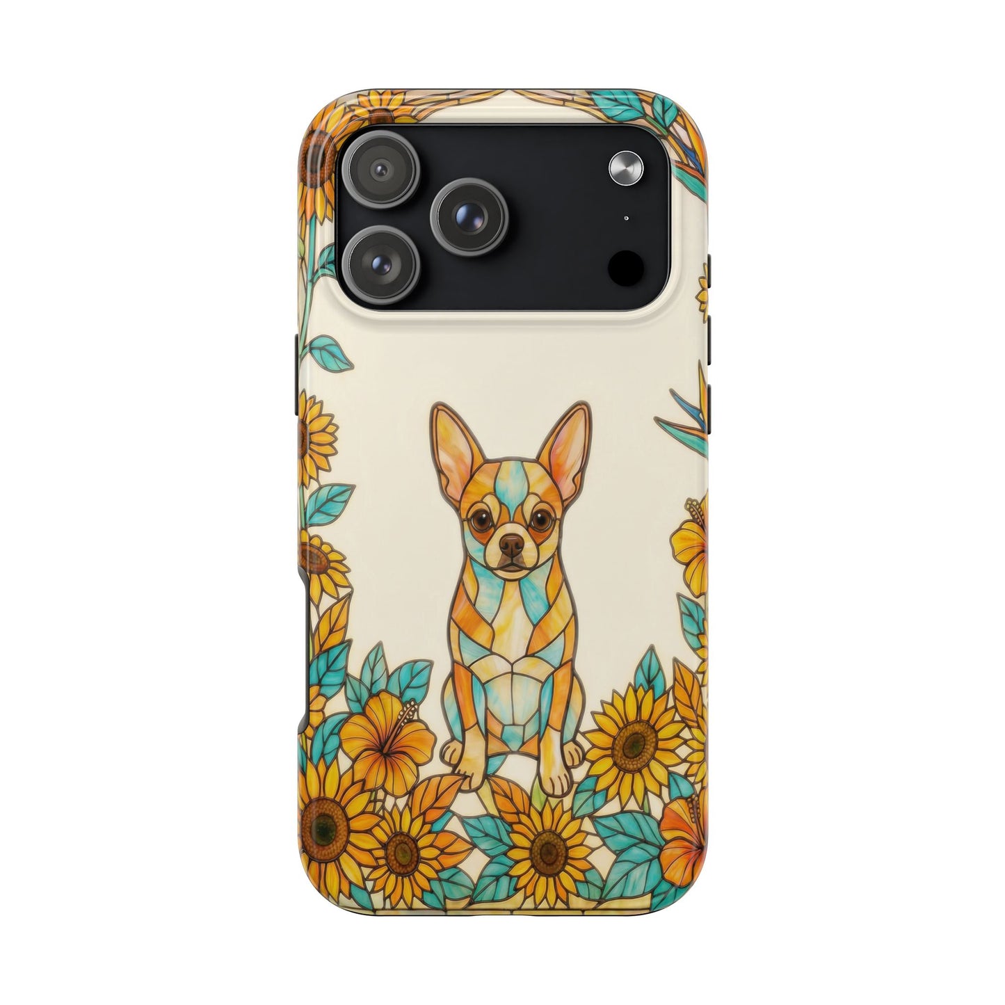 Chihuahua Stained Glass Style Tough Case — Sun & Joy Theme