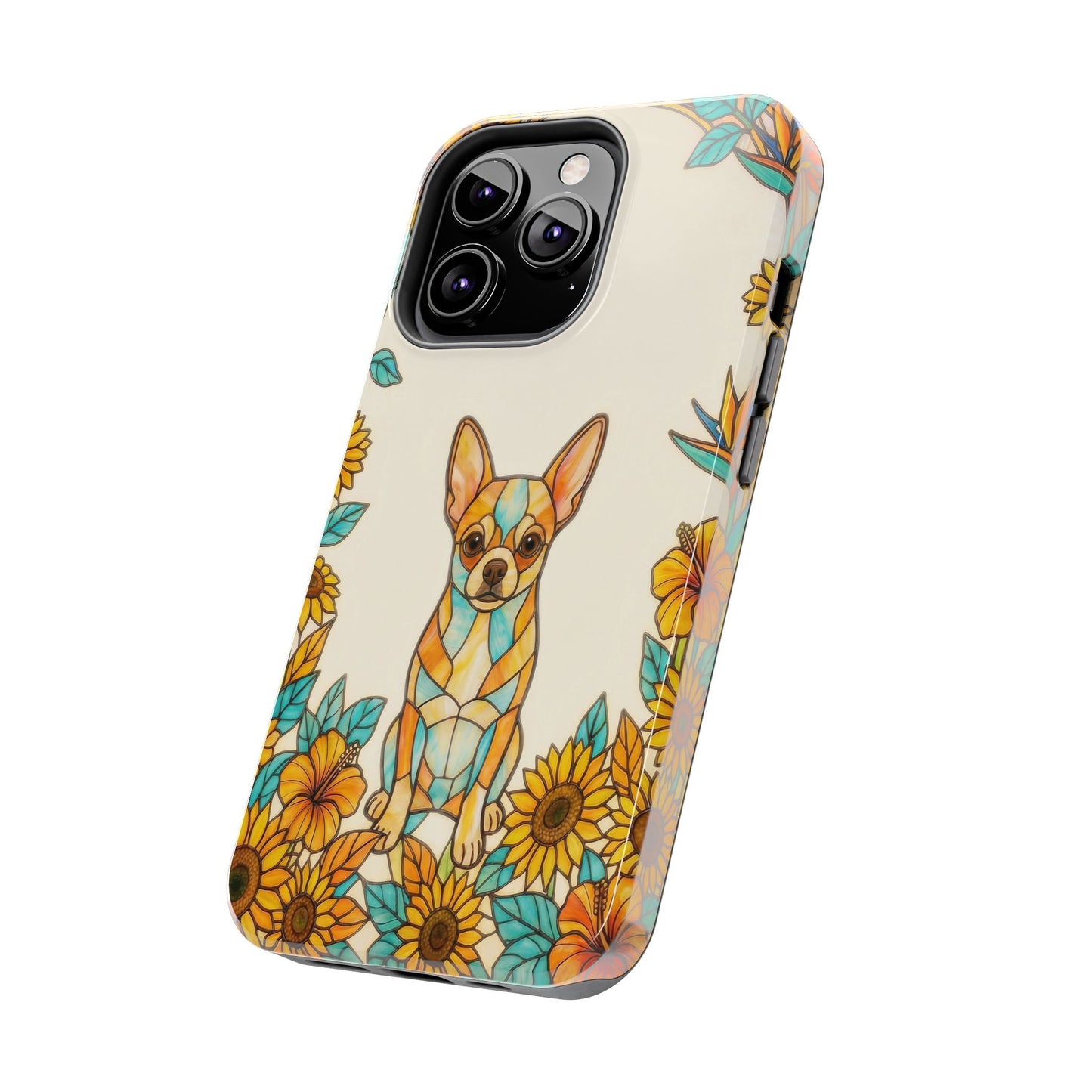 Chihuahua Stained Glass Style Tough Case — Sun & Joy Theme