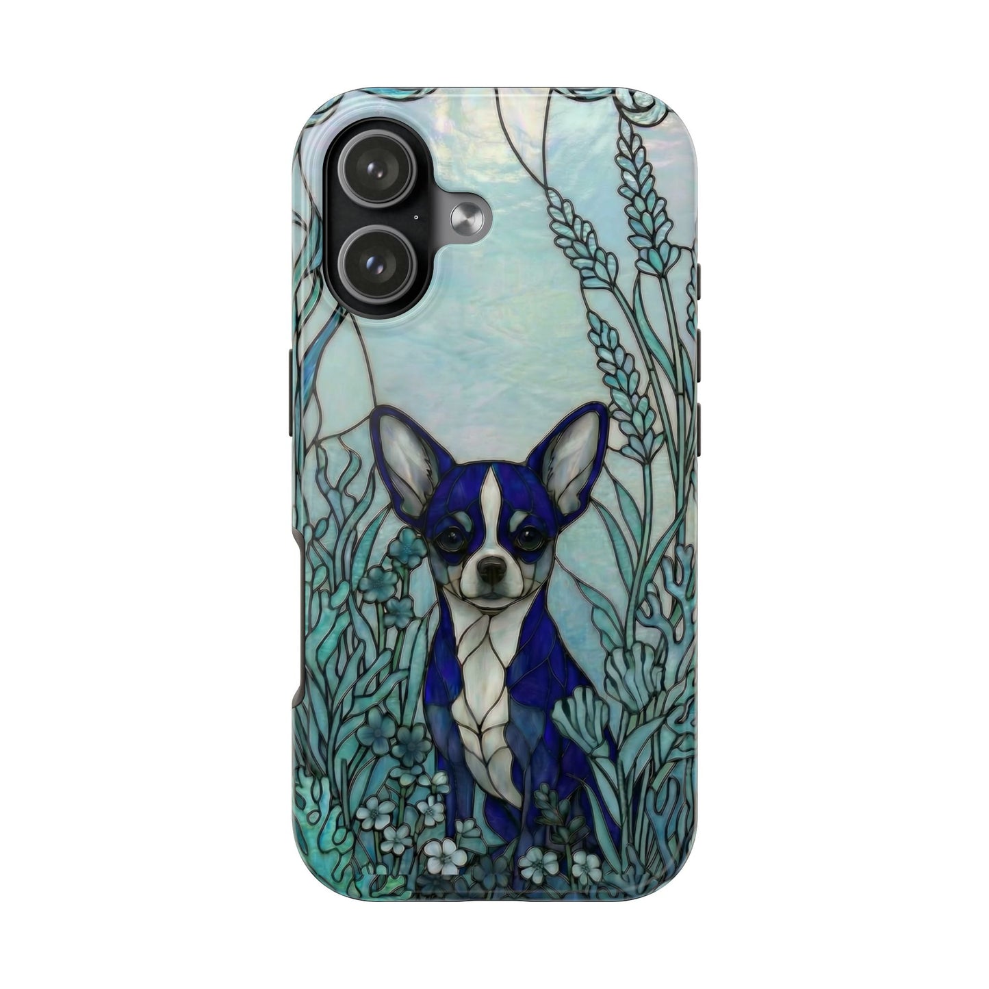 Chihuahua Stained Glass Style Tough Case — Alert & True Theme