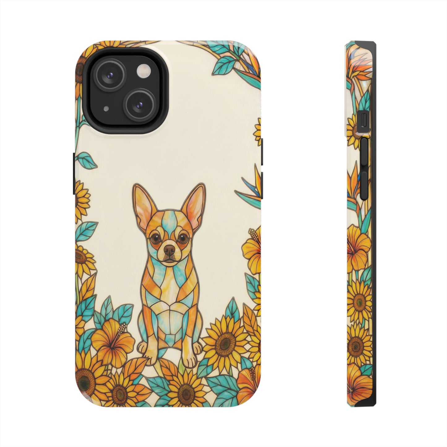 Chihuahua Stained Glass Style Tough Case — Sun & Joy Theme