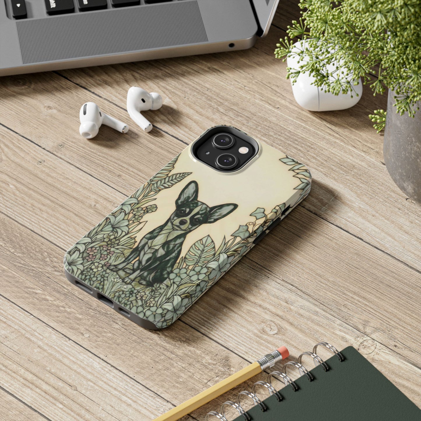 Chihuahua Stained Glass Style Tough Case — Wise & Wild Theme