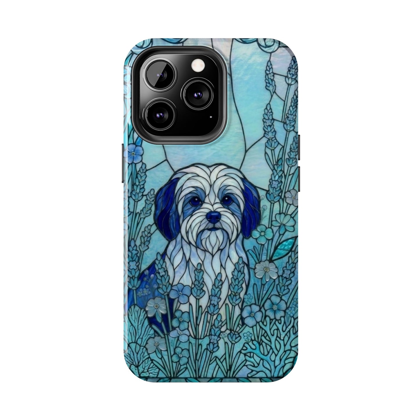 Maltese Stained Glass Style Tough Case — Ocean Blue Theme