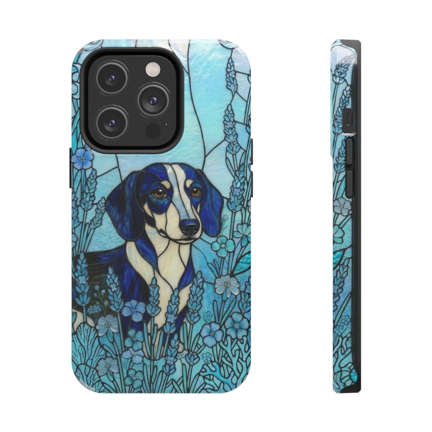Dachshund Stained Glass Style Tough Case — Ocean Theme