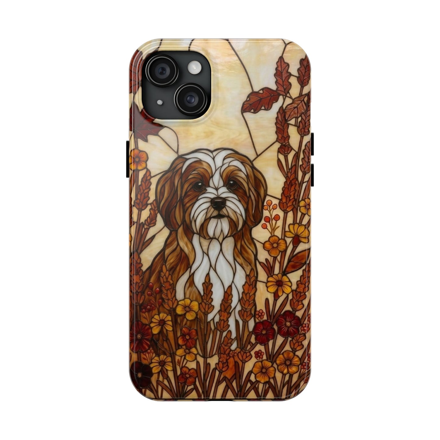 Maltese Stained Glass Style Tough Case — Autumn Warmth Theme