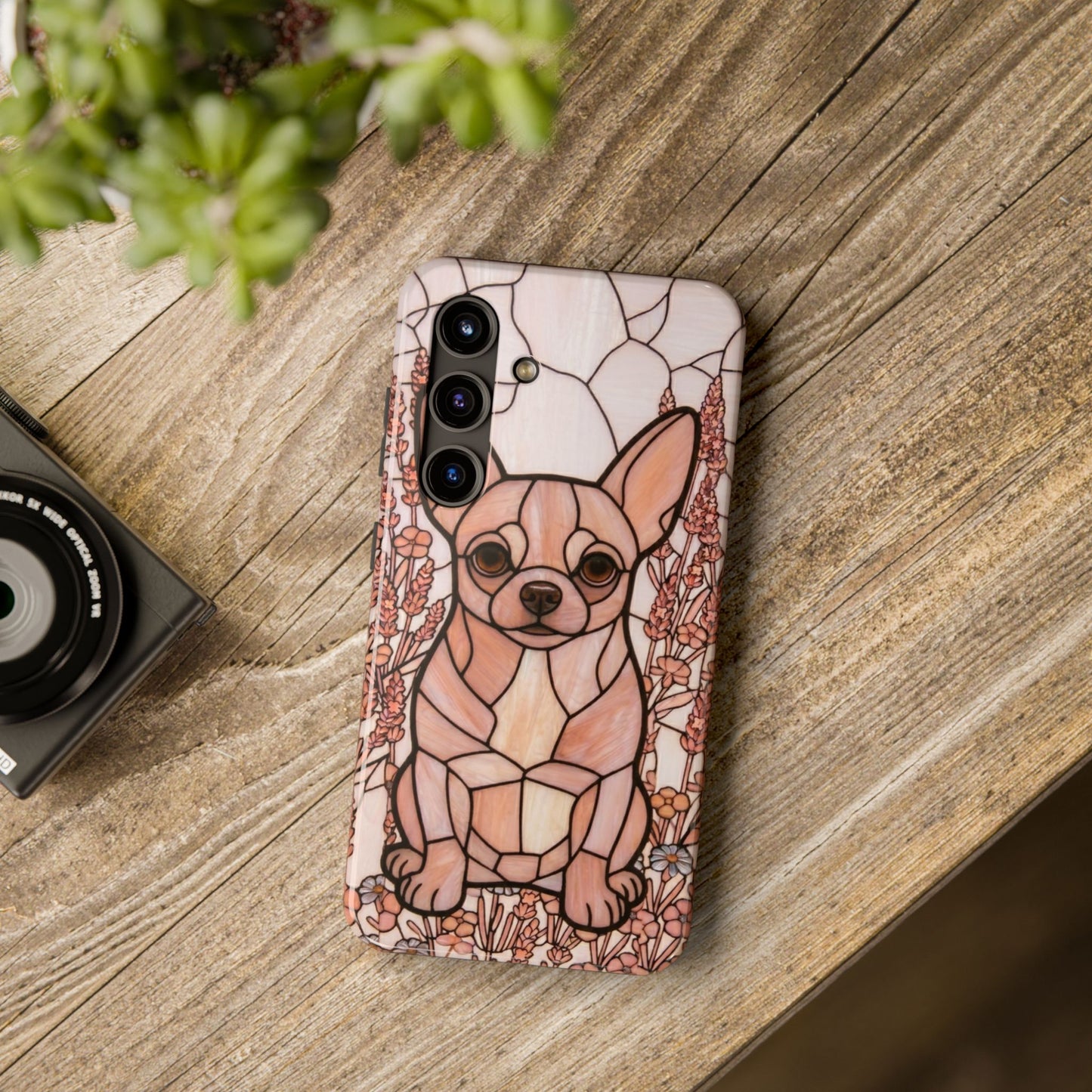 Chihuahua Stained Glass Style Tough Case — Blush & Grace Theme