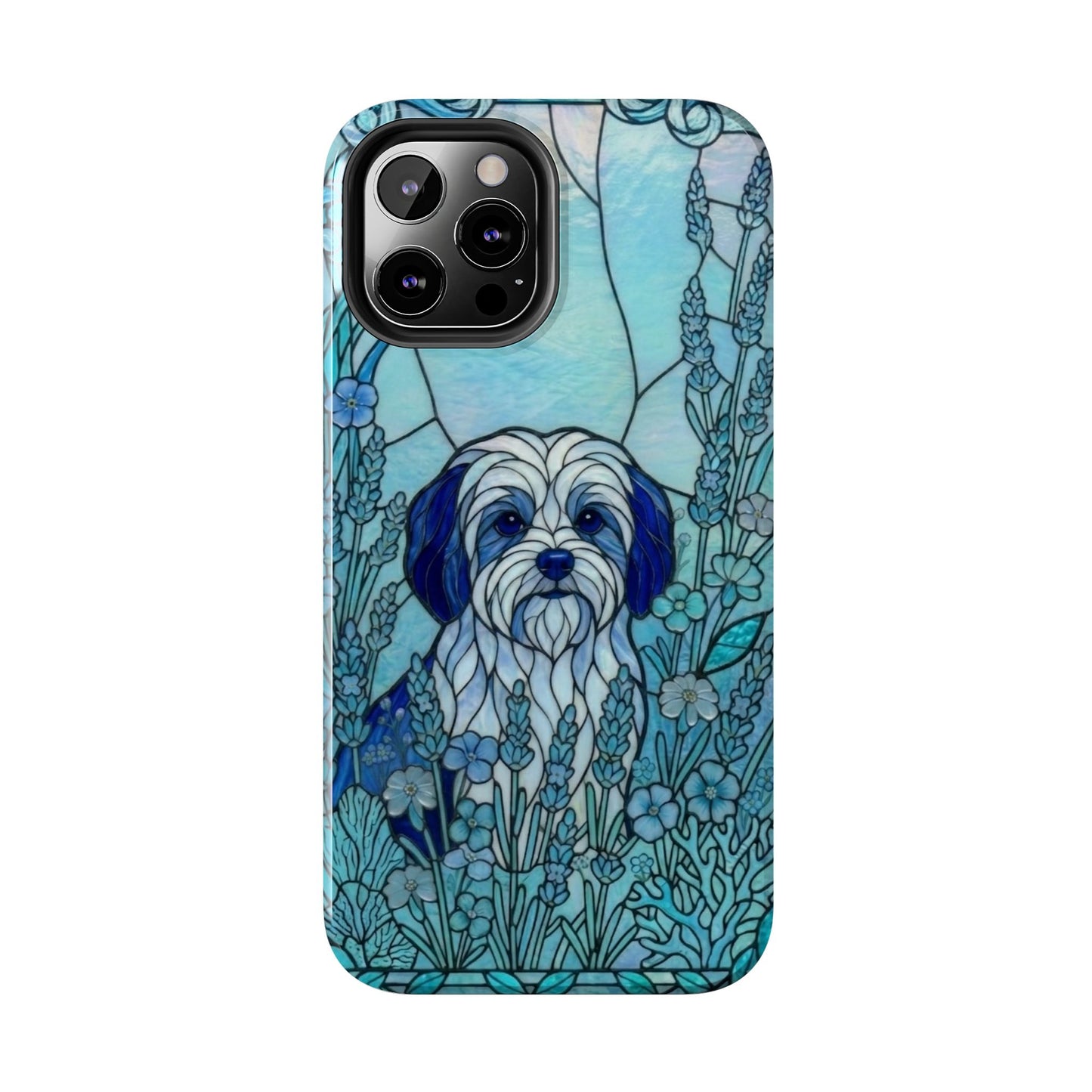 Maltese Stained Glass Style Tough Case — Ocean Blue Theme