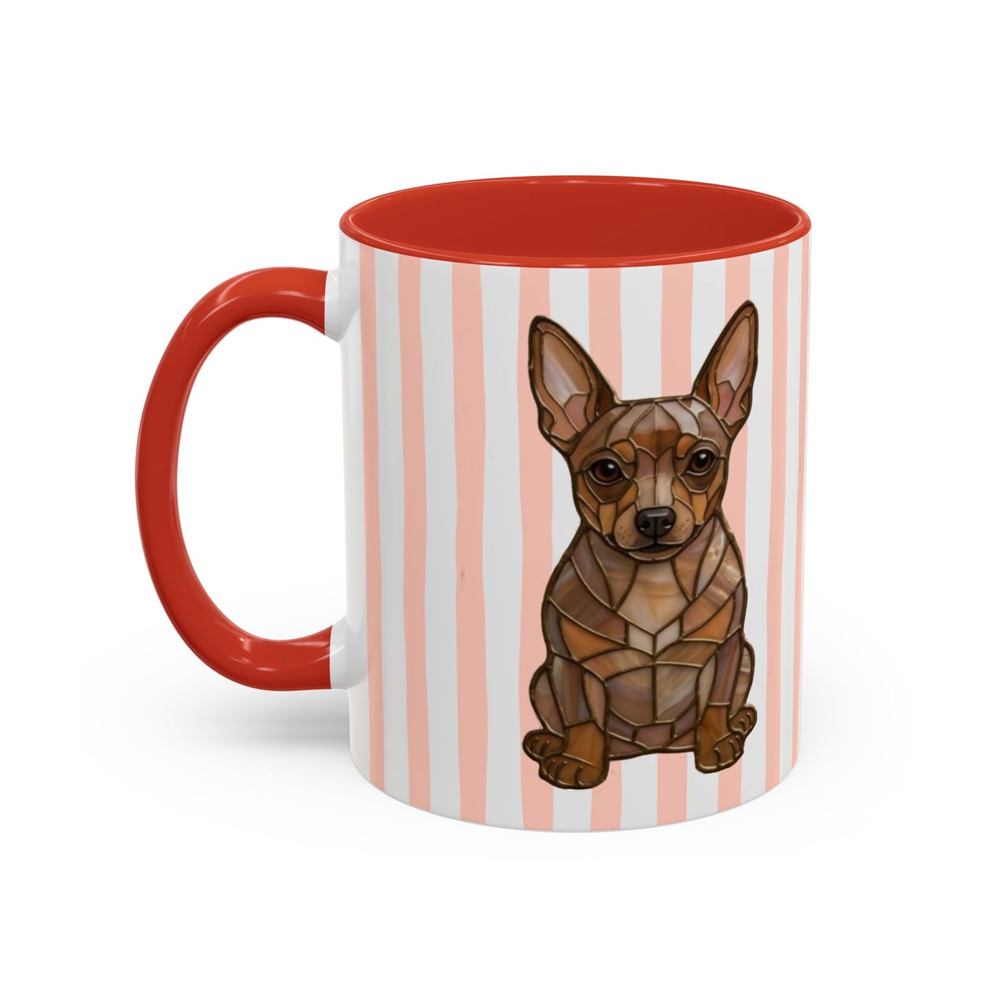 Mug with a dog illustration on a white background