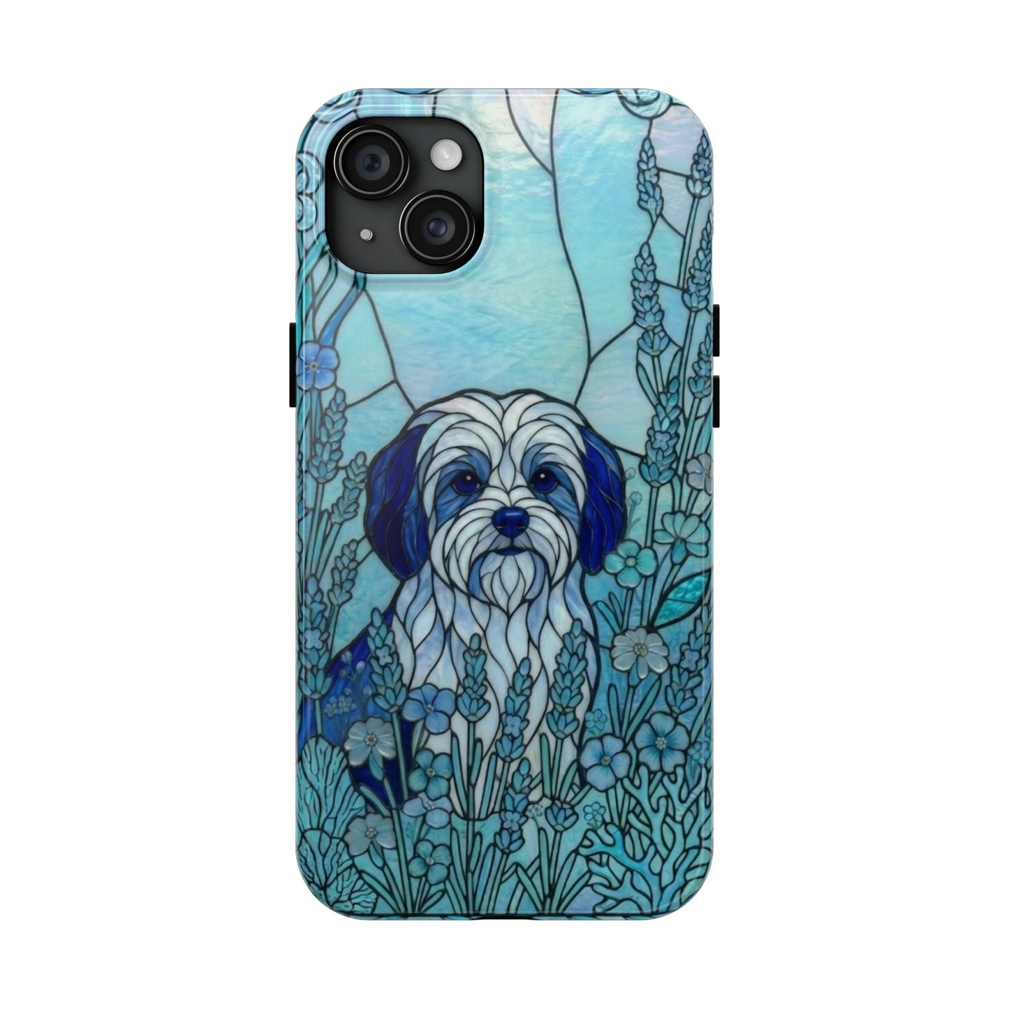 Maltese Stained Glass Style Tough Case — Ocean Blue Theme