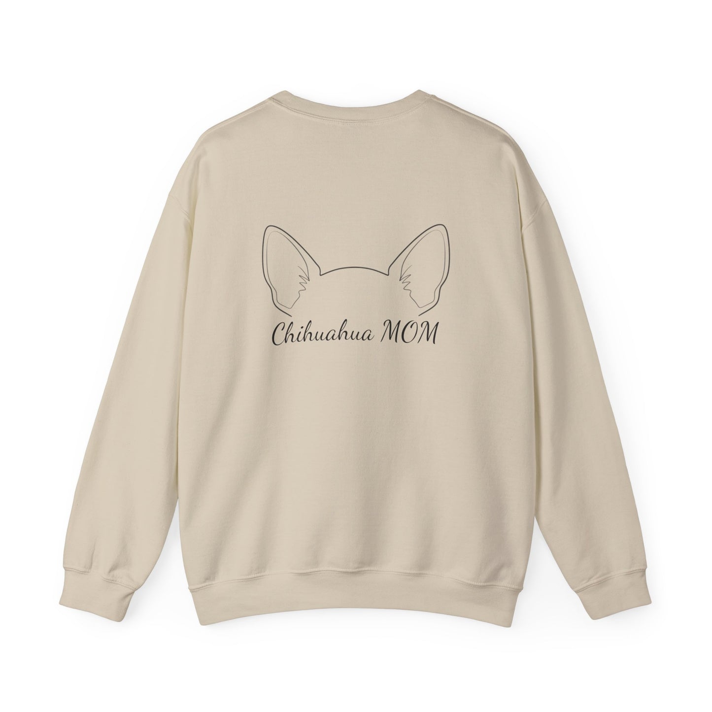 "Chihuahua MOM" Premium Sweatshirt – Minimal Outline Gift for Dog Lovers