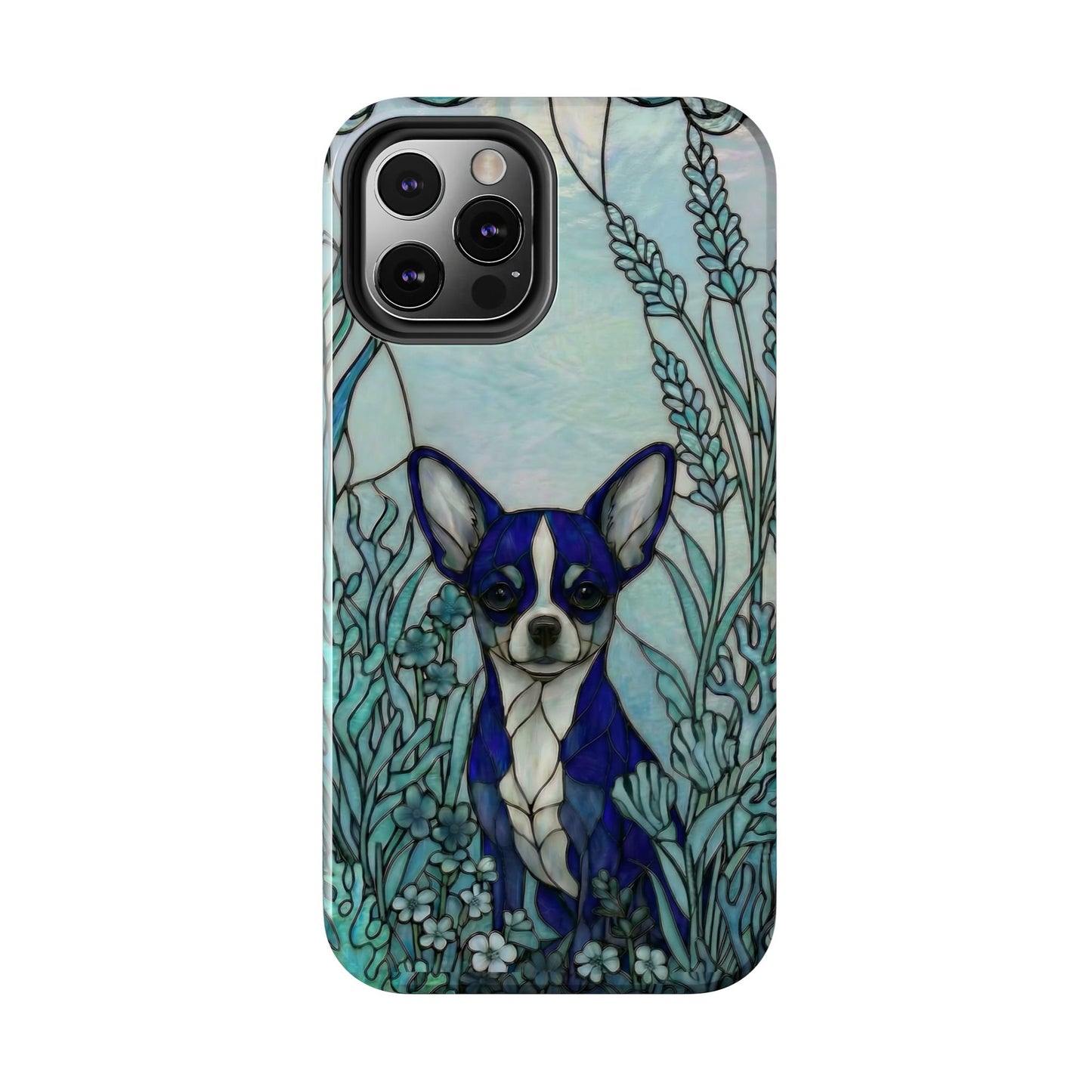 Chihuahua Stained Glass Style Tough Case — Alert & True Theme
