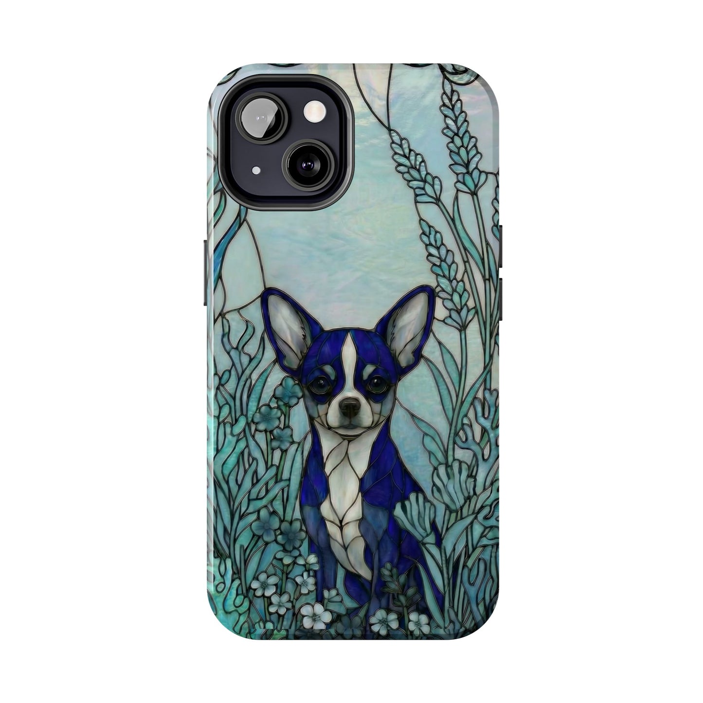 Chihuahua Stained Glass Style Tough Case — Alert & True Theme