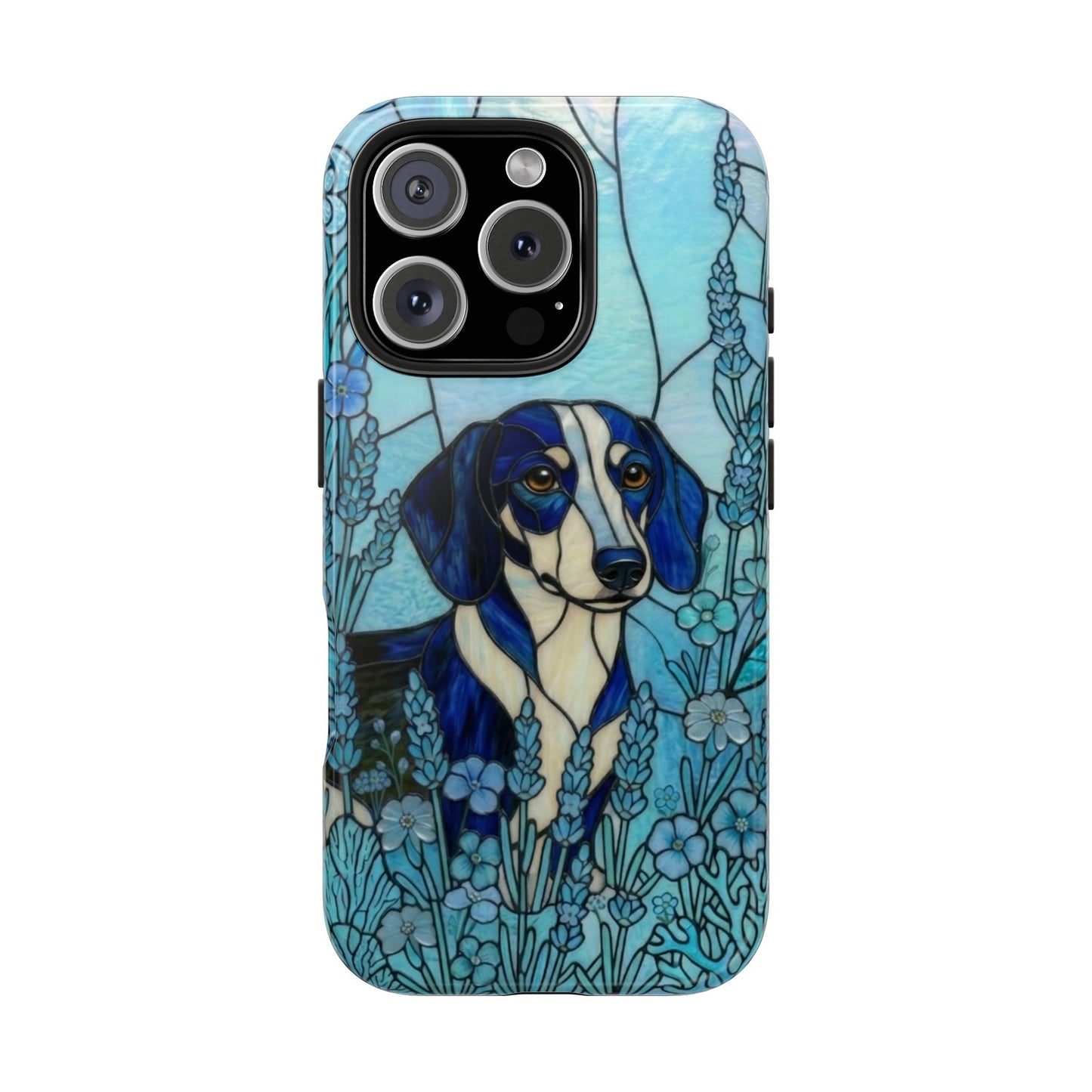 Dachshund Stained Glass Style Tough Case — Ocean Theme