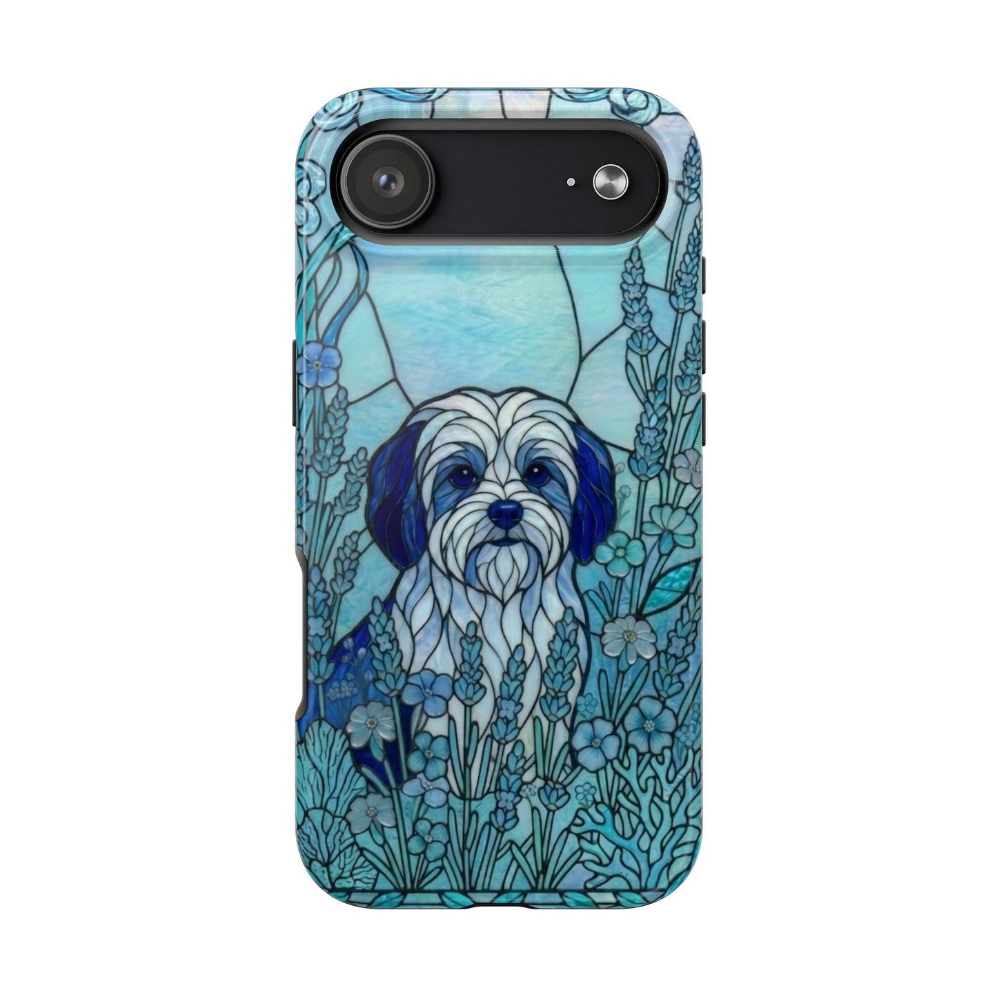 Maltese Stained Glass Style Tough Case — Ocean Blue Theme