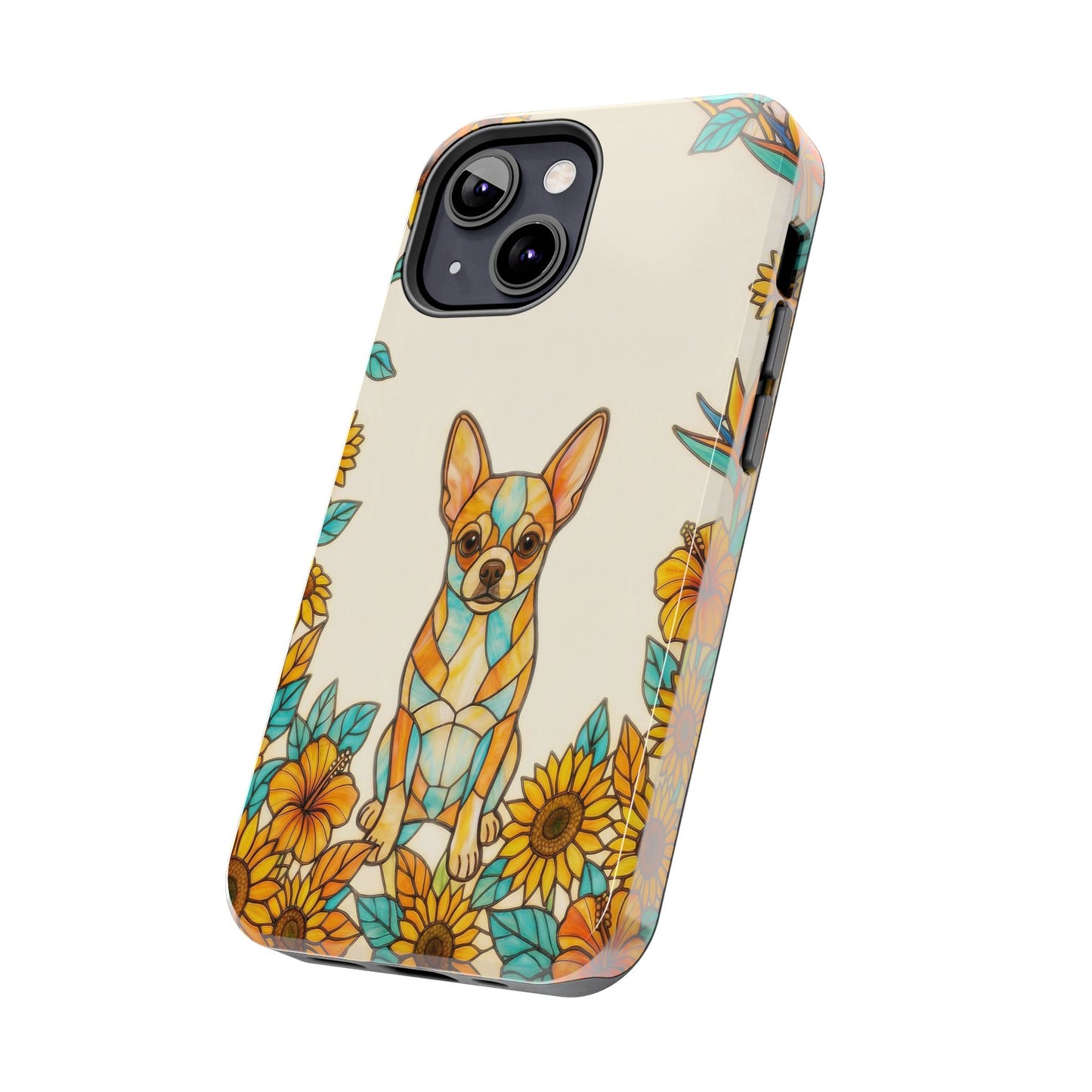Chihuahua Stained Glass Style Tough Case — Sun & Joy Theme