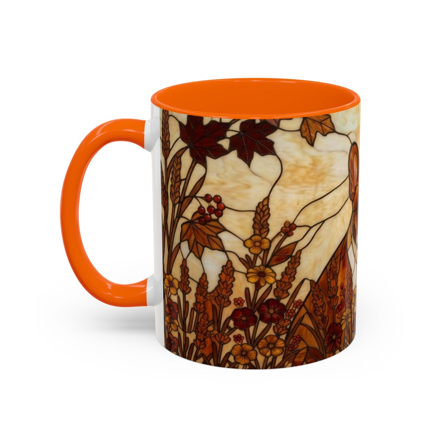Stained Glass French Bulldog Coffee Mug — Autmn Warmth Theme