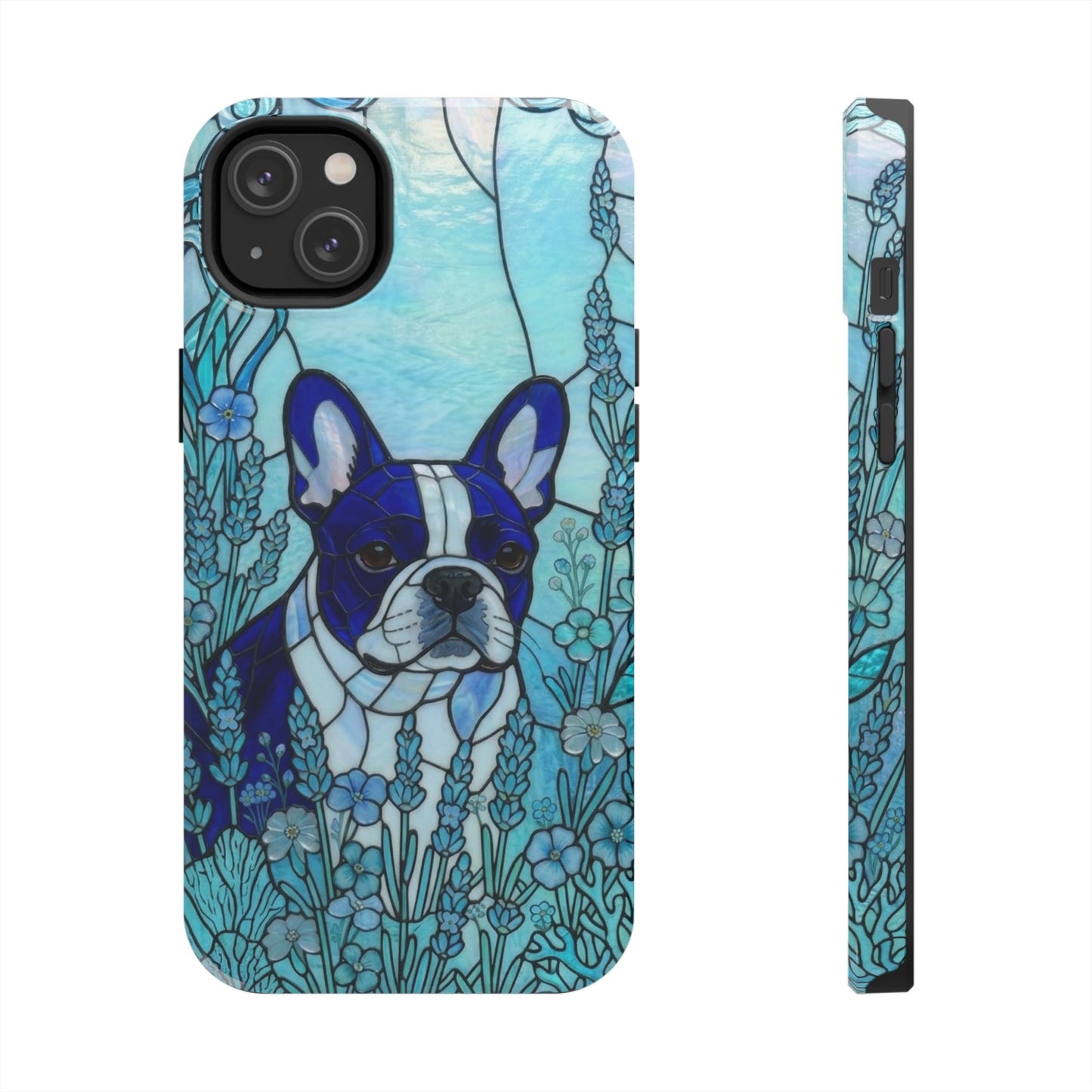 Frenchie Stained Glass Style Tough Case — Ocean Theme