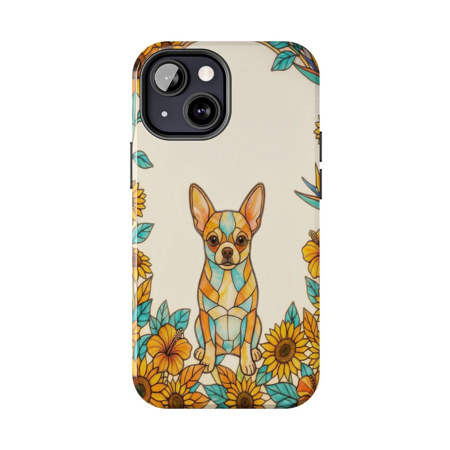 Chihuahua Stained Glass Style Tough Case — Sun & Joy Theme