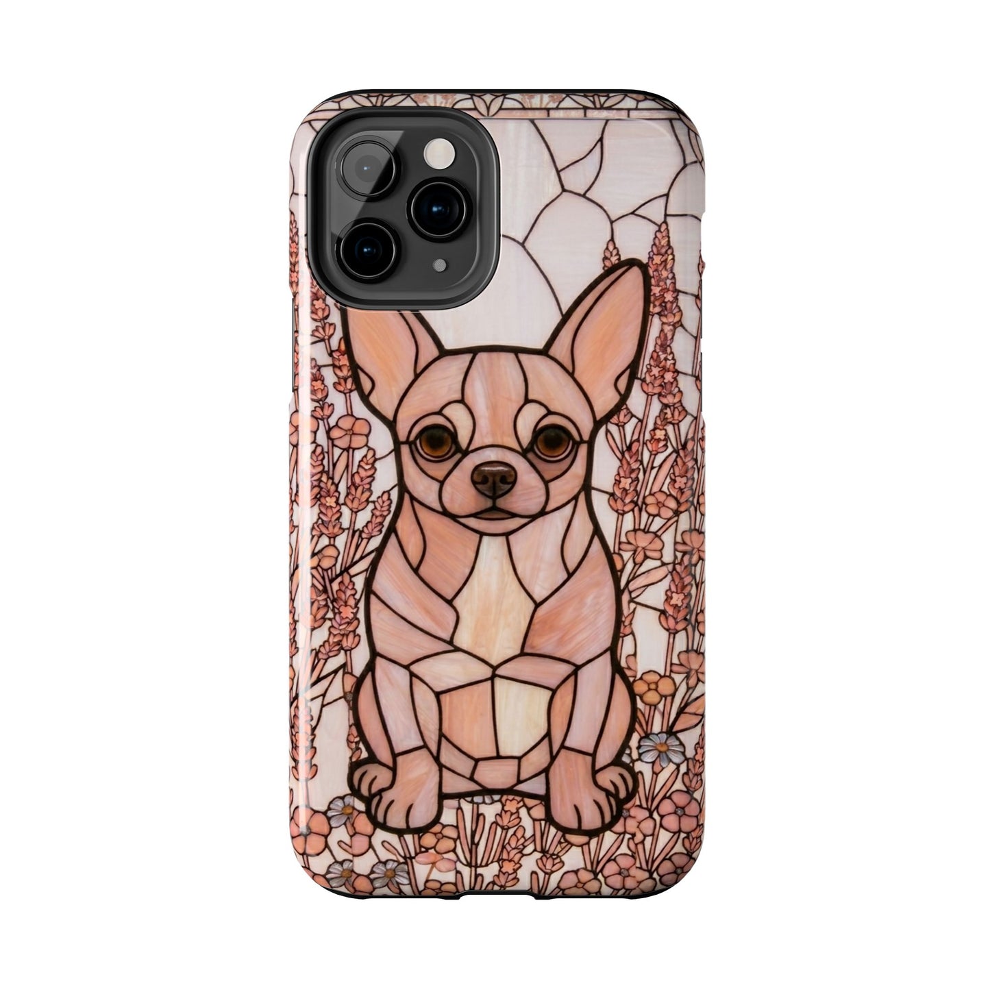 Chihuahua Stained Glass Style Tough Case — Blush & Grace Theme