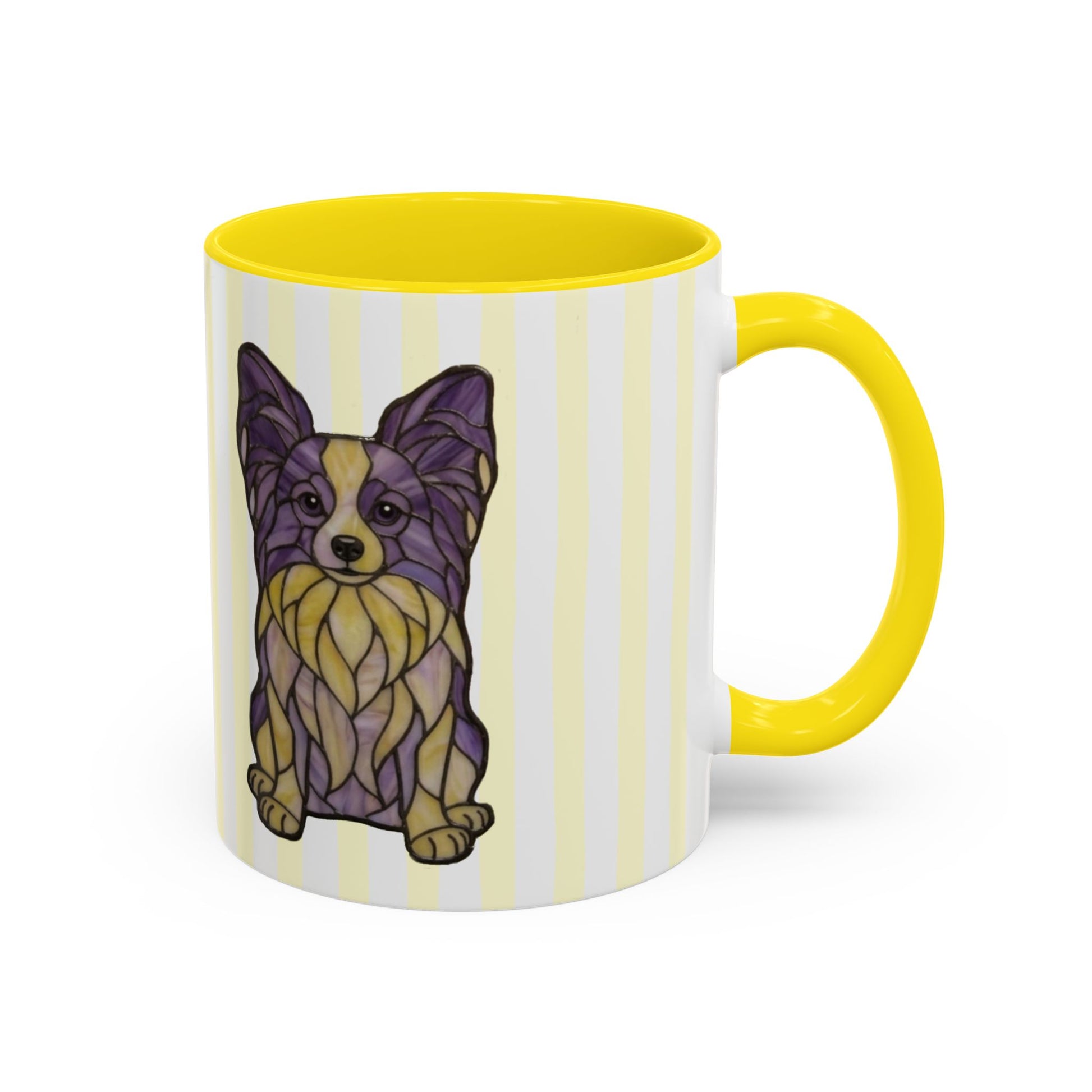 Mug with a dog illustration on a white background