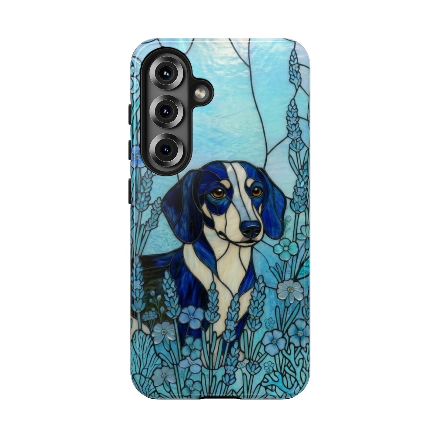 Dachshund Stained Glass Style Tough Case — Ocean Theme