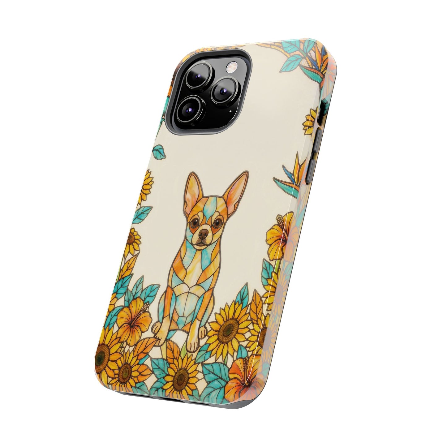 Chihuahua Stained Glass Style Tough Case — Sun & Joy Theme