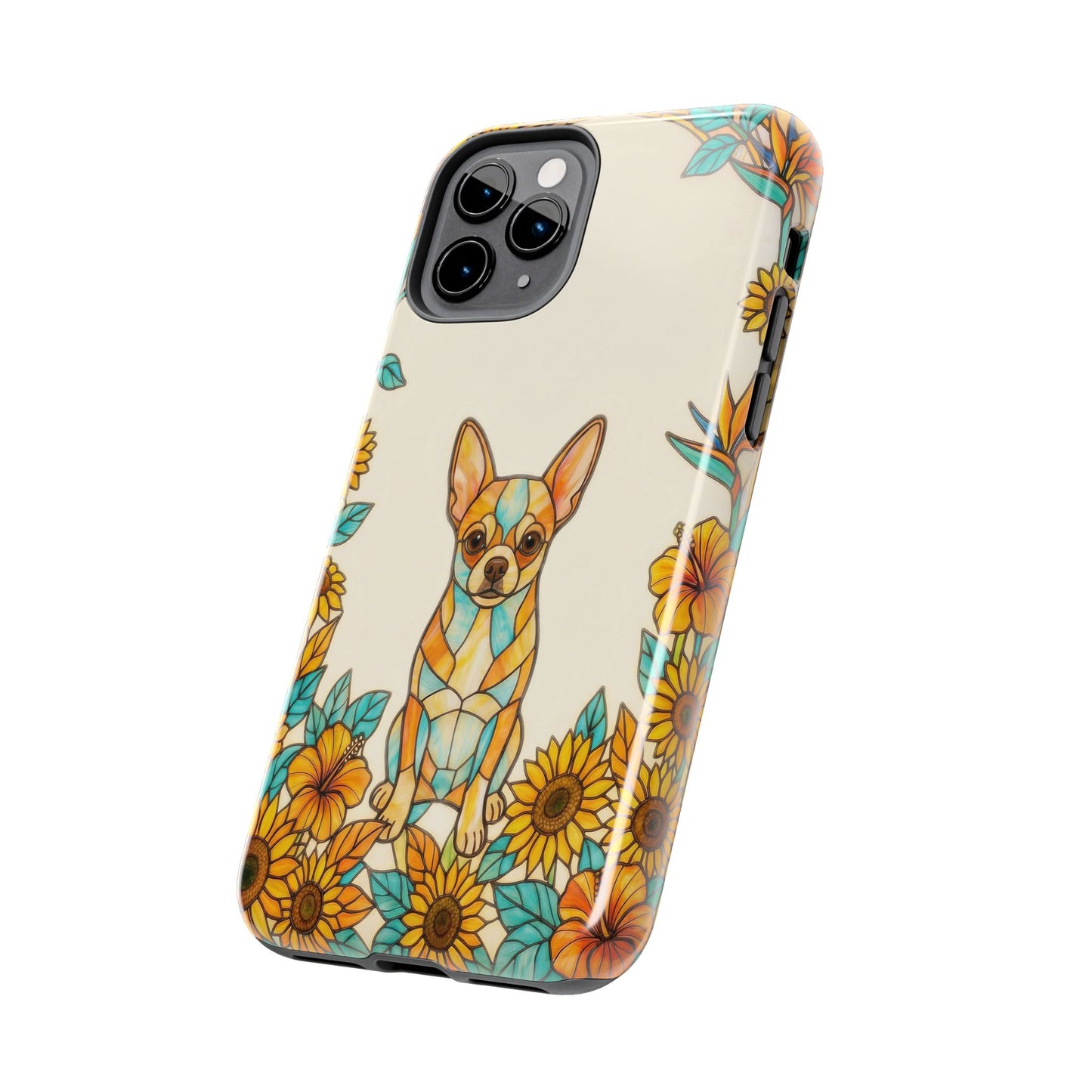 Chihuahua Stained Glass Style Tough Case — Sun & Joy Theme
