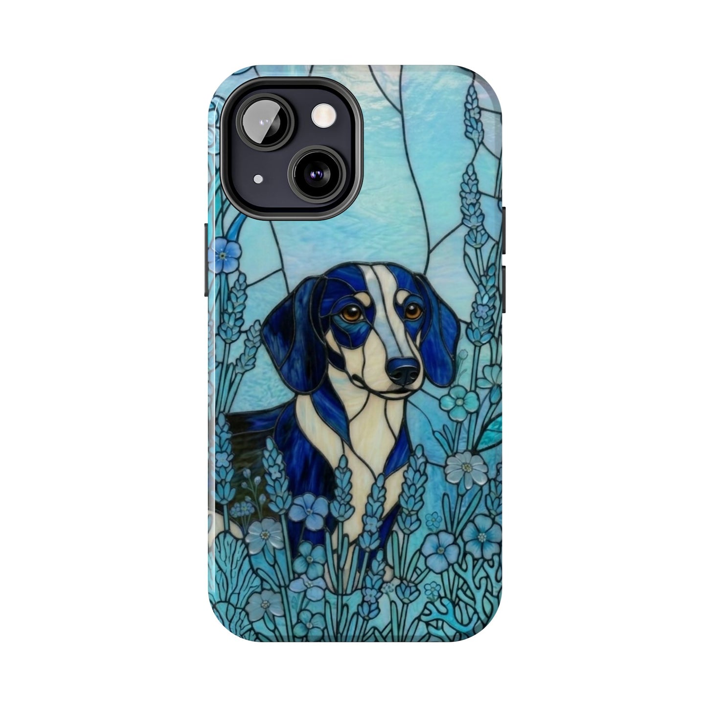 Dachshund Stained Glass Style Tough Case — Ocean Theme