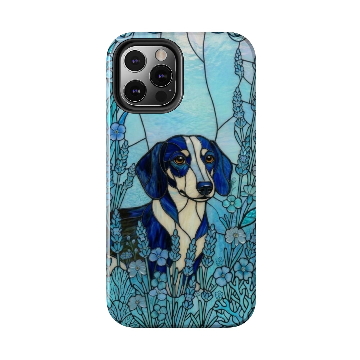 Dachshund Stained Glass Style Tough Case — Ocean Theme