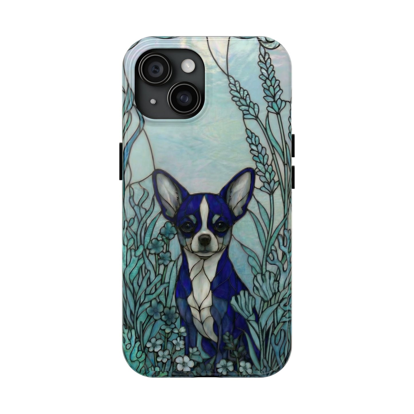 Chihuahua Stained Glass Style Tough Case — Alert & True Theme