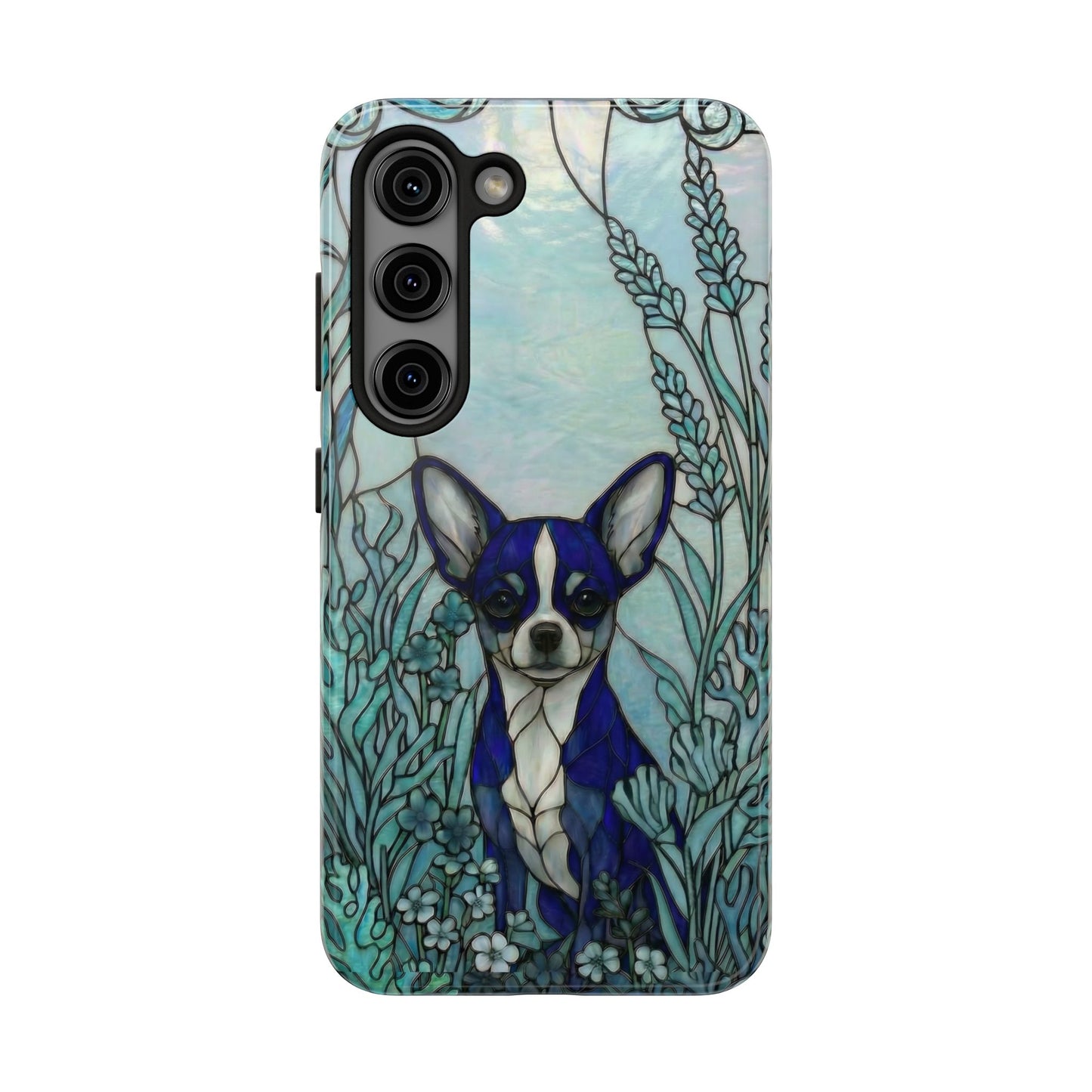 Chihuahua Stained Glass Style Tough Case — Alert & True Theme