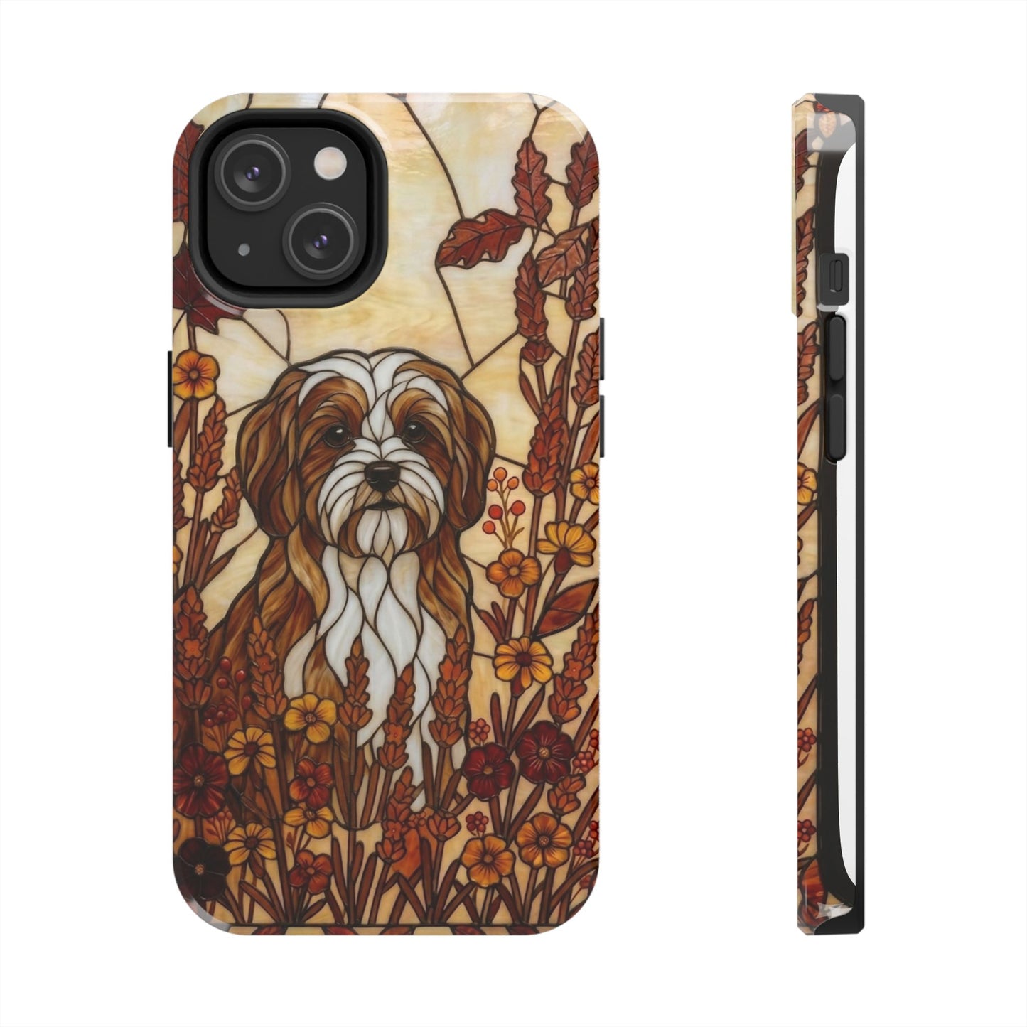 Maltese Stained Glass Style Tough Case — Autumn Warmth Theme