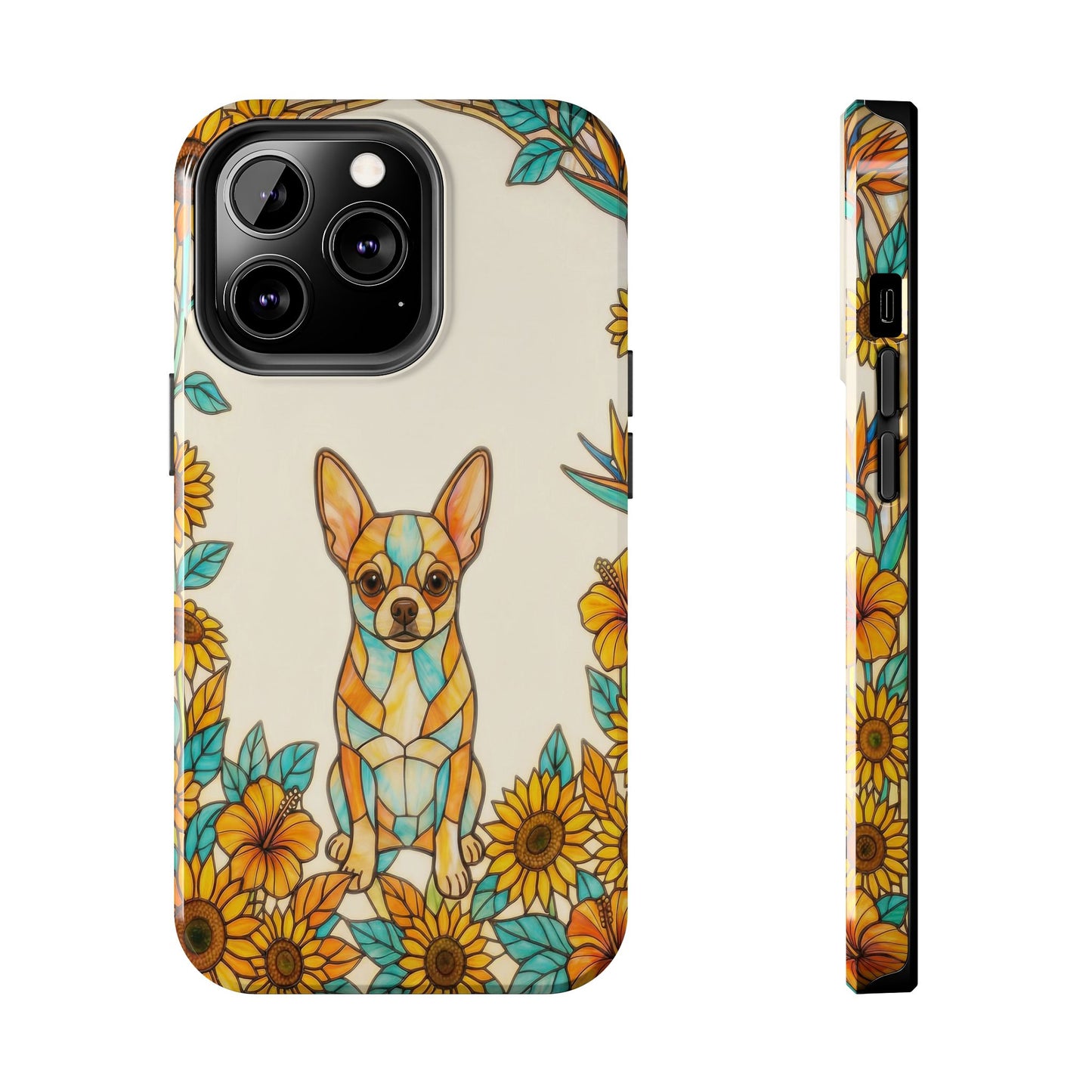 Chihuahua Stained Glass Style Tough Case — Sun & Joy Theme