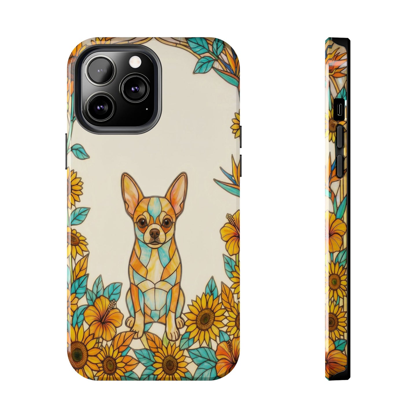 Chihuahua Stained Glass Style Tough Case — Sun & Joy Theme