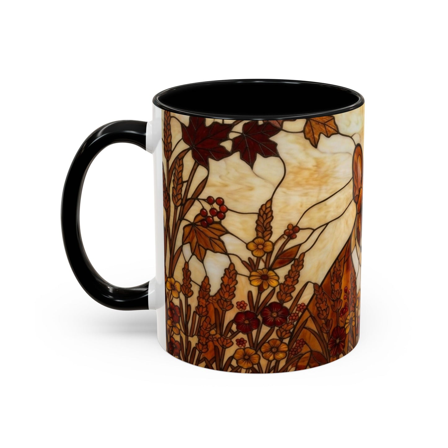 Stained Glass French Bulldog Coffee Mug — Autmn Warmth Theme