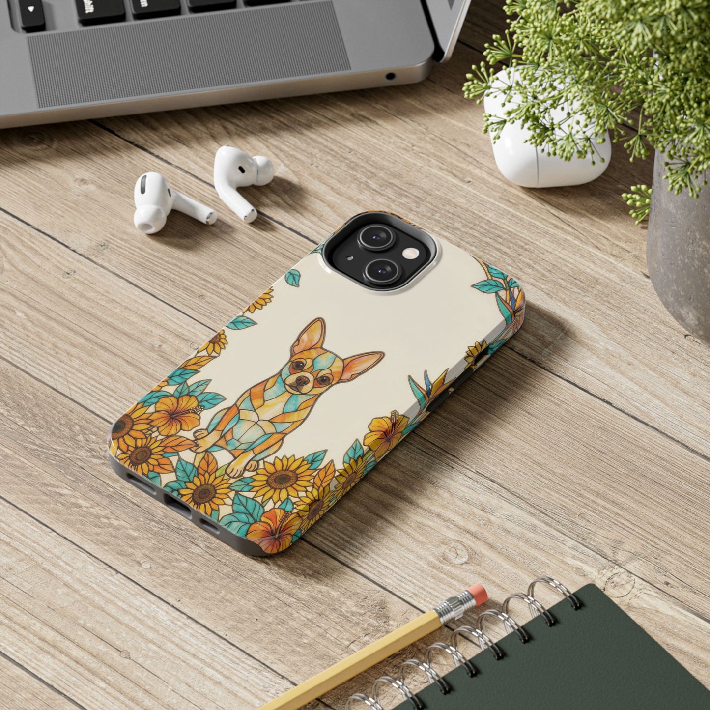Chihuahua Stained Glass Style Tough Case — Sun & Joy Theme