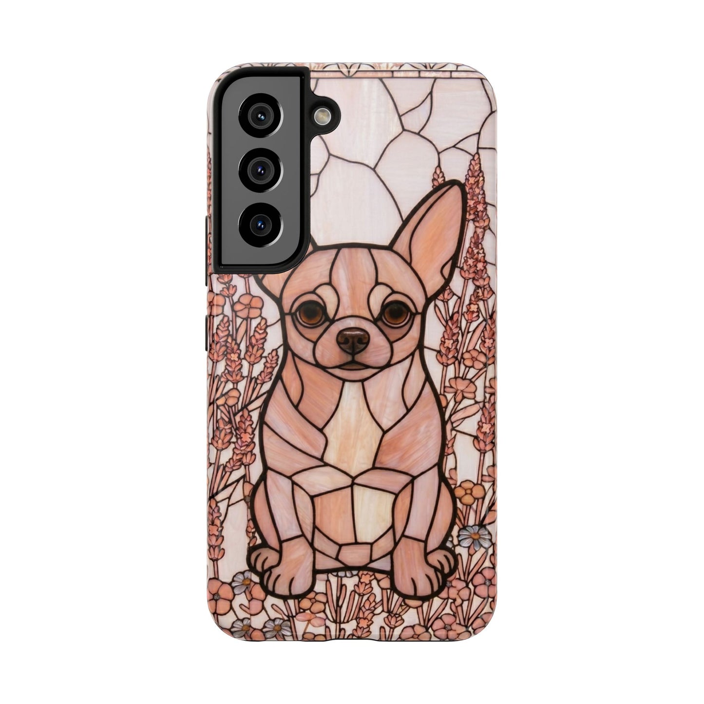 Chihuahua Stained Glass Style Tough Case — Blush & Grace Theme