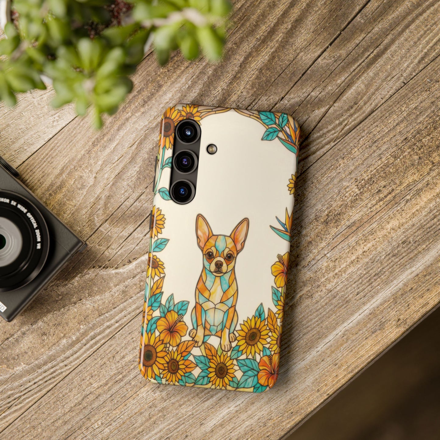Chihuahua Stained Glass Style Tough Case — Sun & Joy Theme