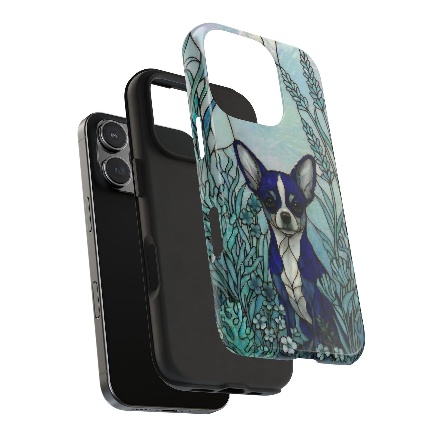 Chihuahua Stained Glass Style Tough Case — Alert & True Theme