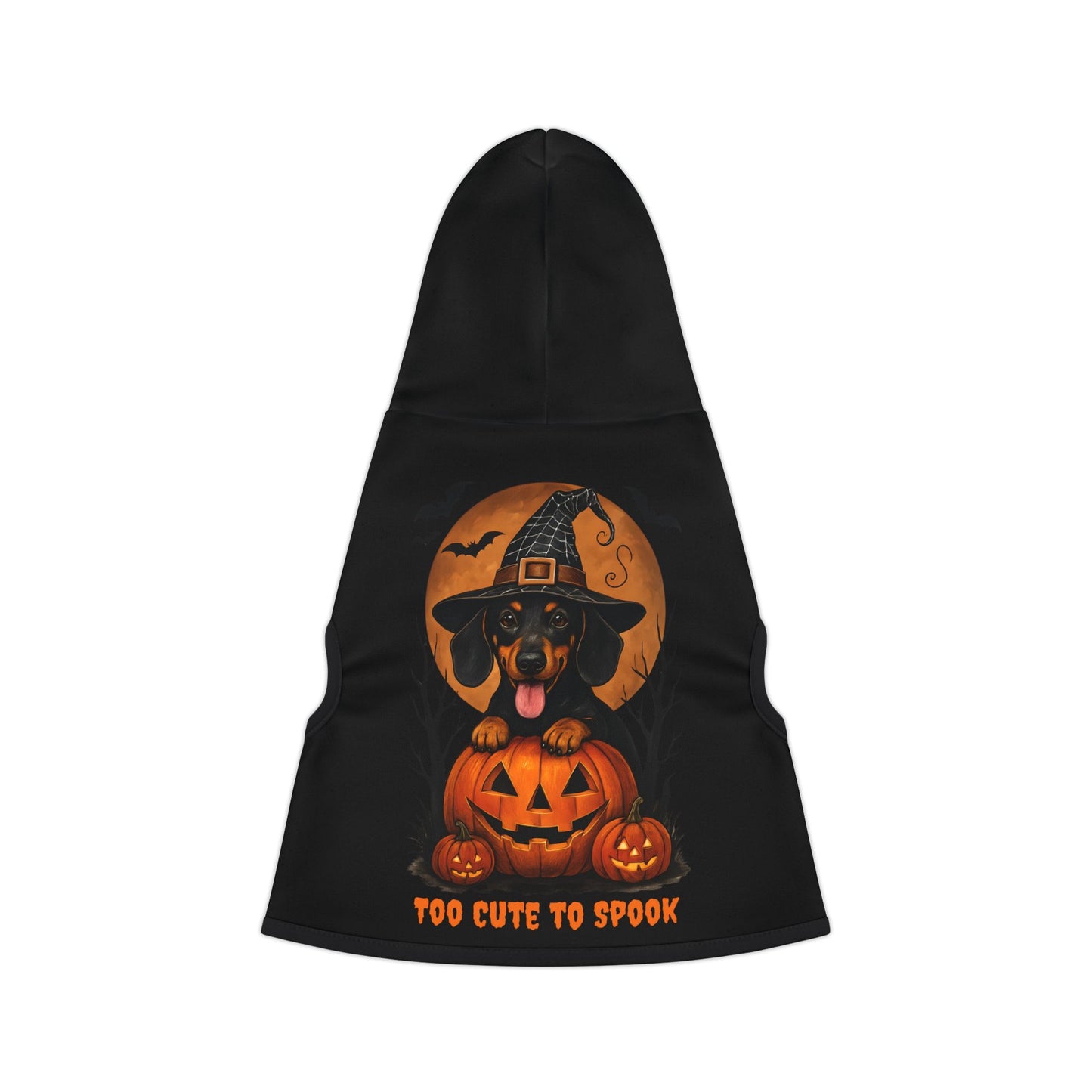 Cute Dachshound Black Halloween Dog Hoodie – Too Cute to Spook!