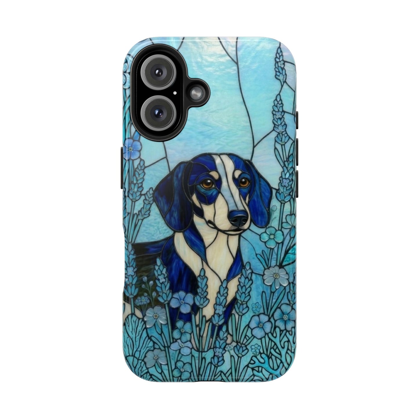 Dachshund Stained Glass Style Tough Case — Ocean Theme