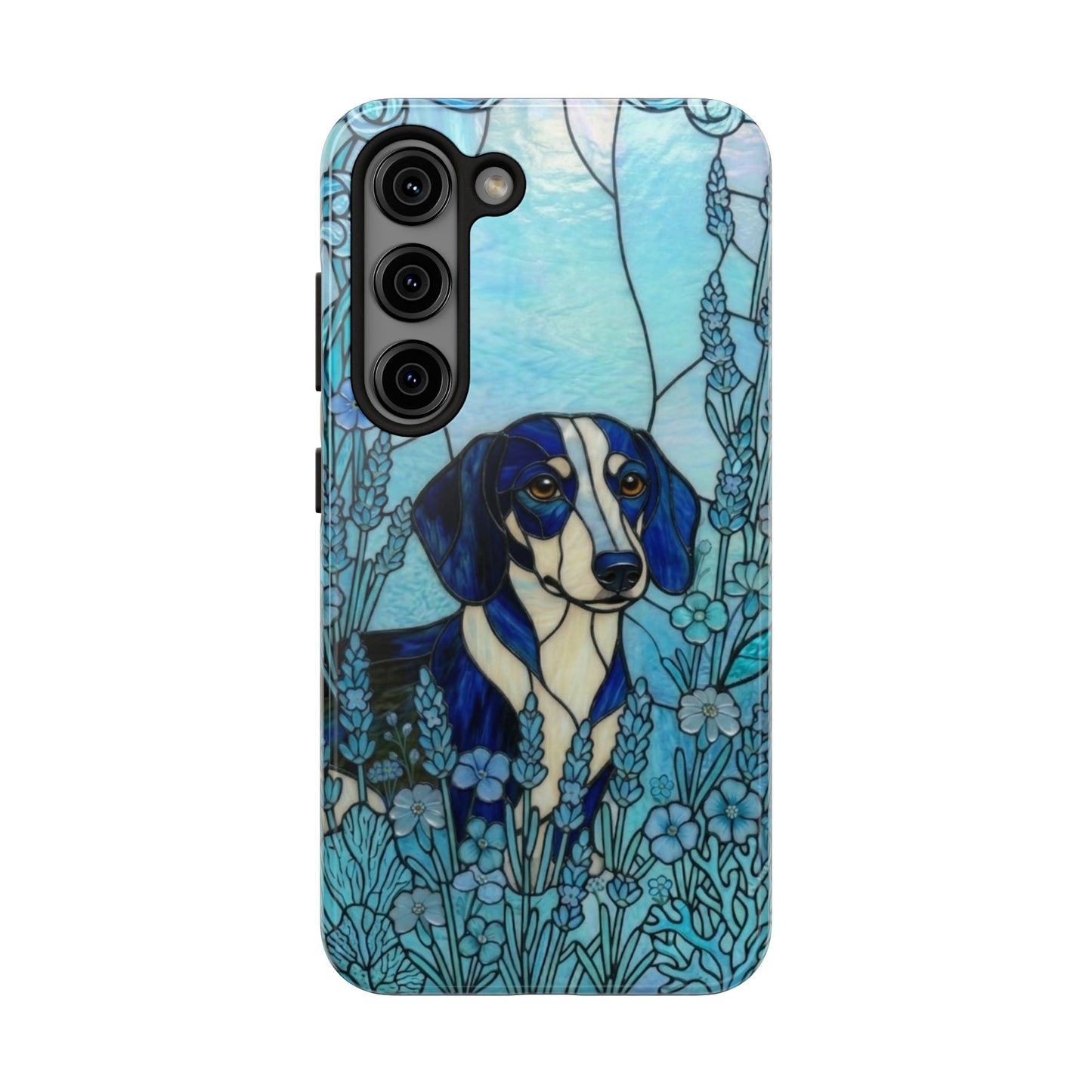 Dachshund Stained Glass Style Tough Case — Ocean Theme
